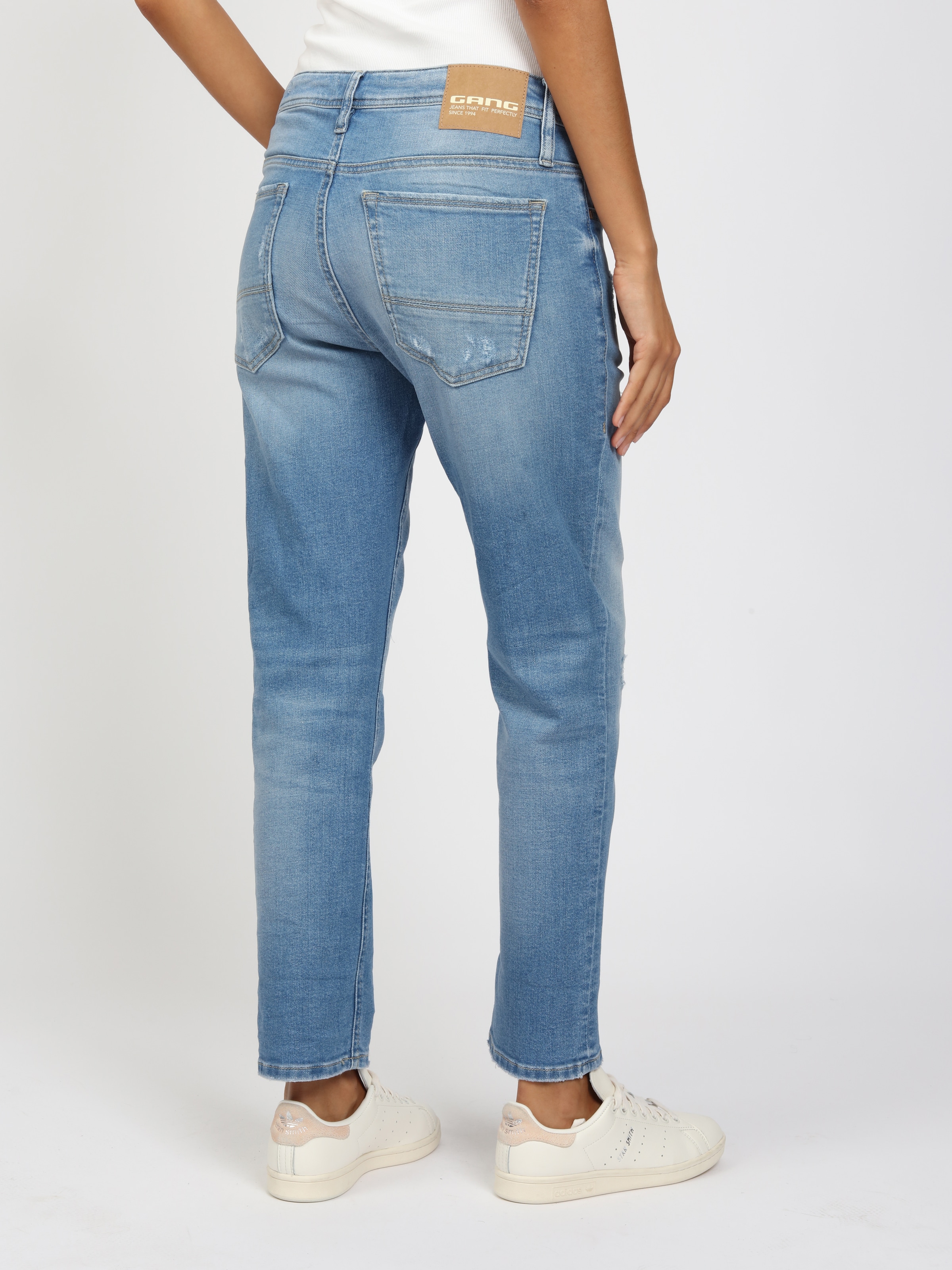GANG Jeans boyfriend »94NICA CROPPED« avec coupe droite et raccourcie des jambes