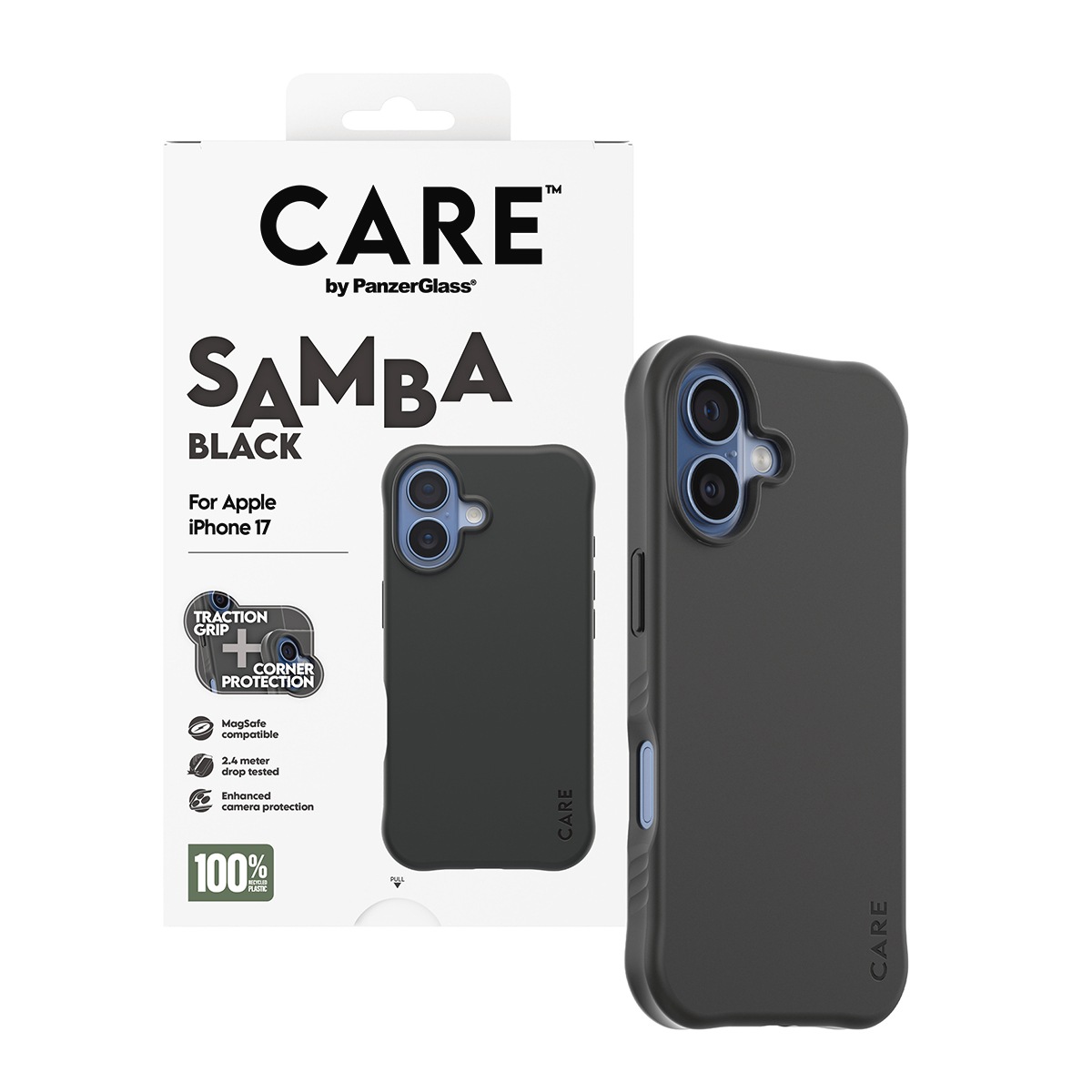 CARE by PanzerGlass Handyhülle »Samba MagSafe Case für Apple iPhone 17« Apple iPhone 17 Backcover, Schutzhülle, Handyschutzhülle, Case, Schutzcase, stossfest