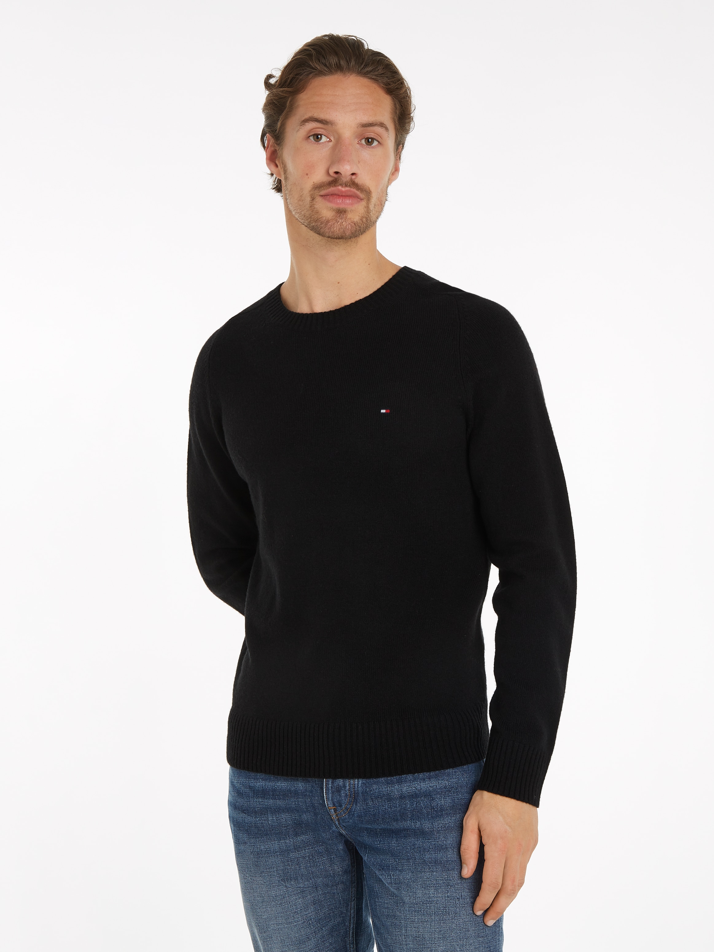 Tommy Hilfiger Rundhalspullover »LAMBSWOOL CREW NECK«