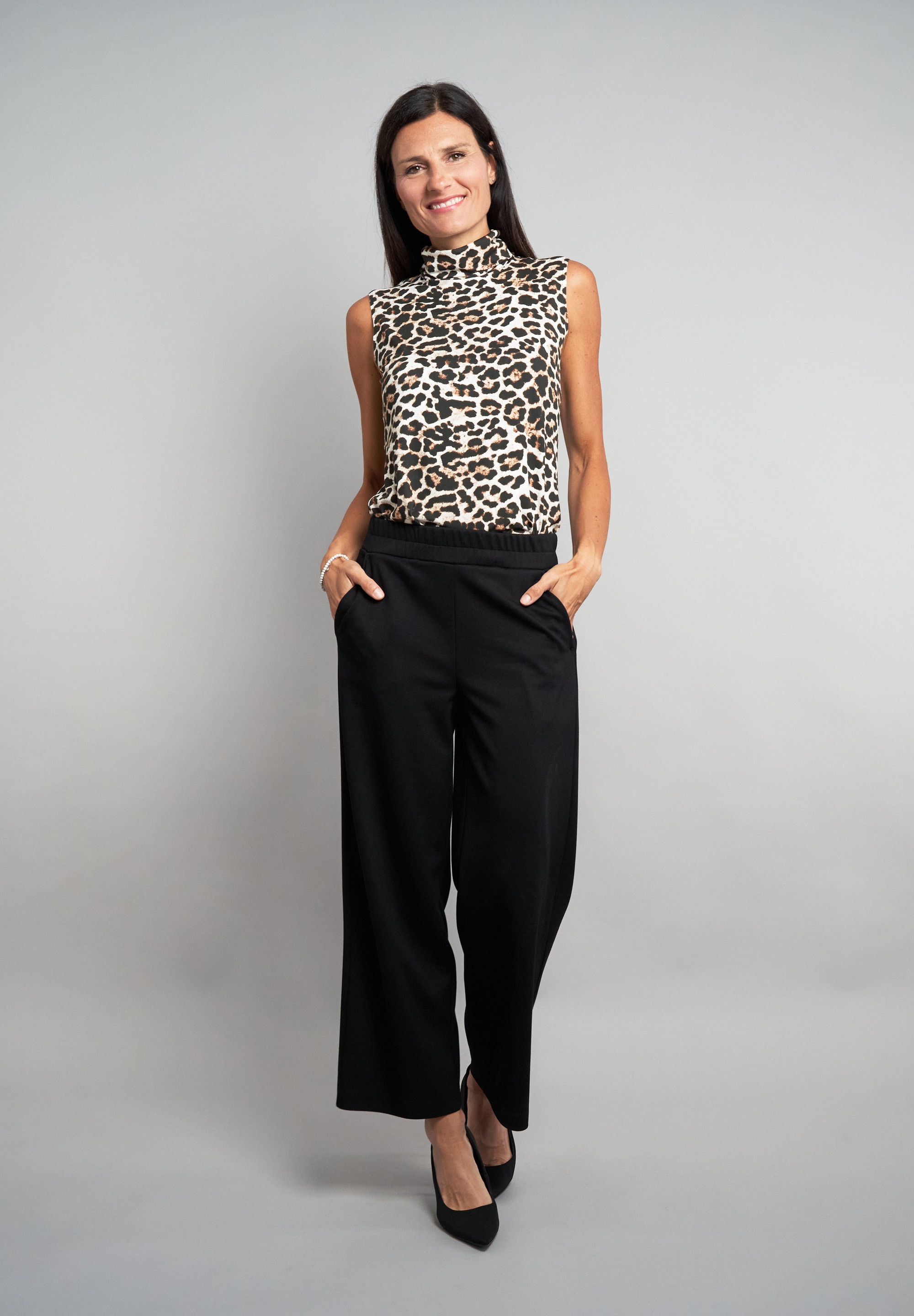 Seidel Moden Shirttop »Exklusiv bei OTTO« mit Animal-Print und hohem Kragen - MADE IN GERMANY