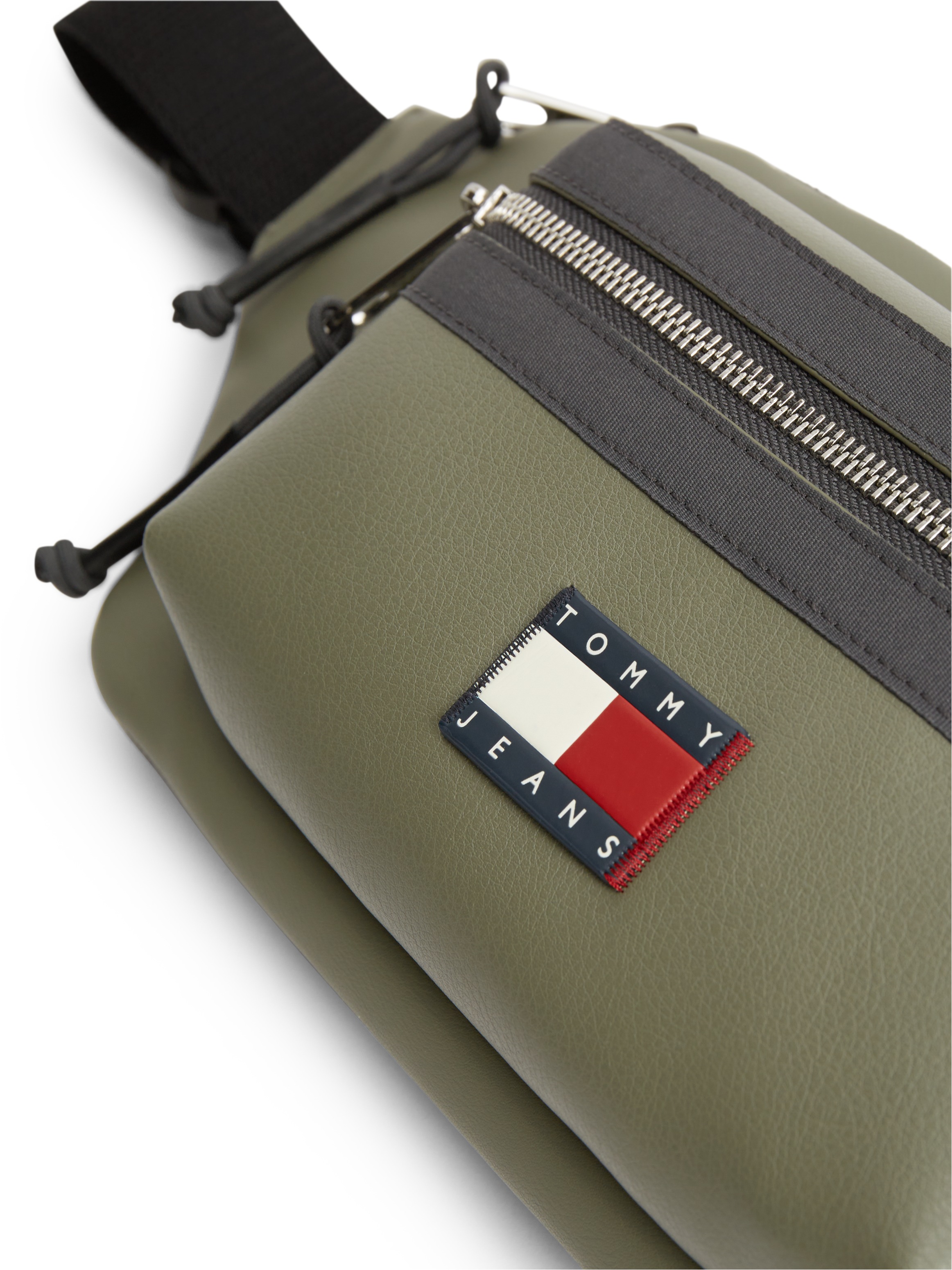 Tommy Jeans Sac ventral »TJM ELEVATED PU BUMBAG« Banane unisexe, sac bandoulière avec écusson logo