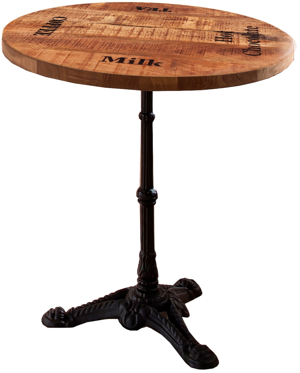 SIT Plateau de table »Lecce rund 60 cm mit deutlicher Maserung – rustikale Optik« 1 cuis tlg. plateau de table compact pour petits espaces avec surface rustique