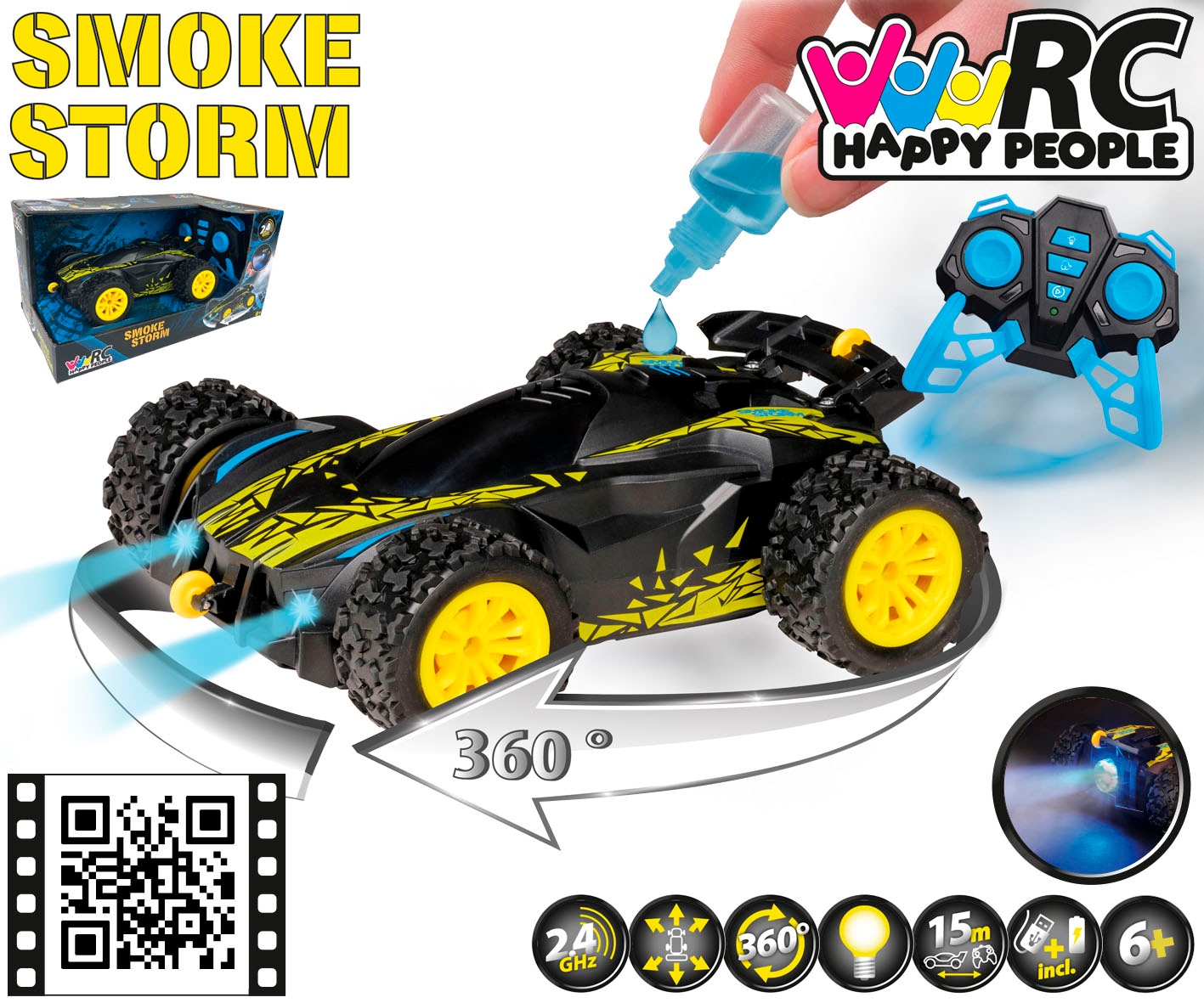 Happy People Voiture RC »Smoke Storm« mit Licht- und Soundeffekt
