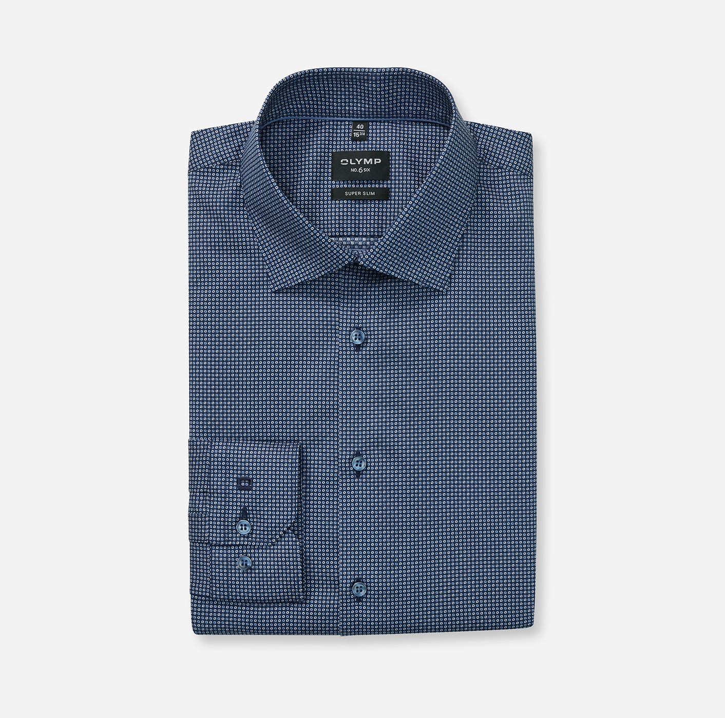 OLYMP Chemise à manches longues »No 6 six« super slim, New York Kentkragen, gemustert, Businesshemd