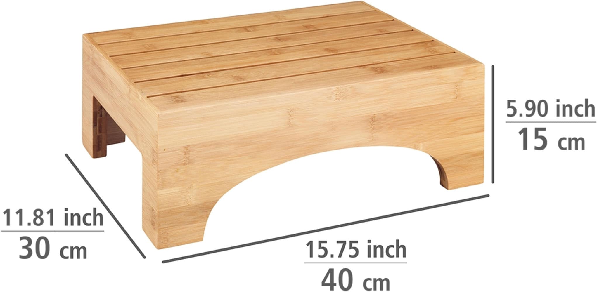 WENKO Tabouret de salle de bain »Bambusa« LxPxH : 40x30x15cm