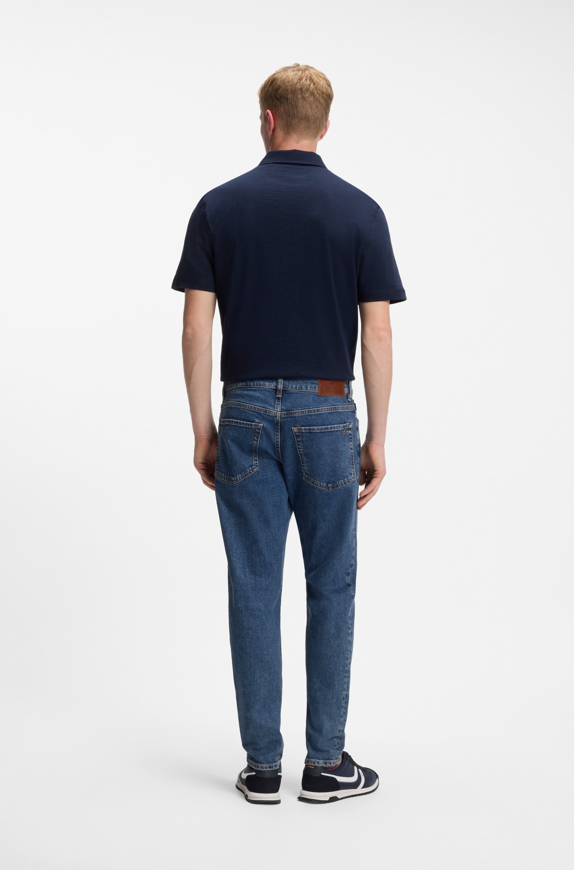 BOSS ORANGE Jeans à 5 poches »ONYX BO« coupe fuselée, denim stretch, effet usé
