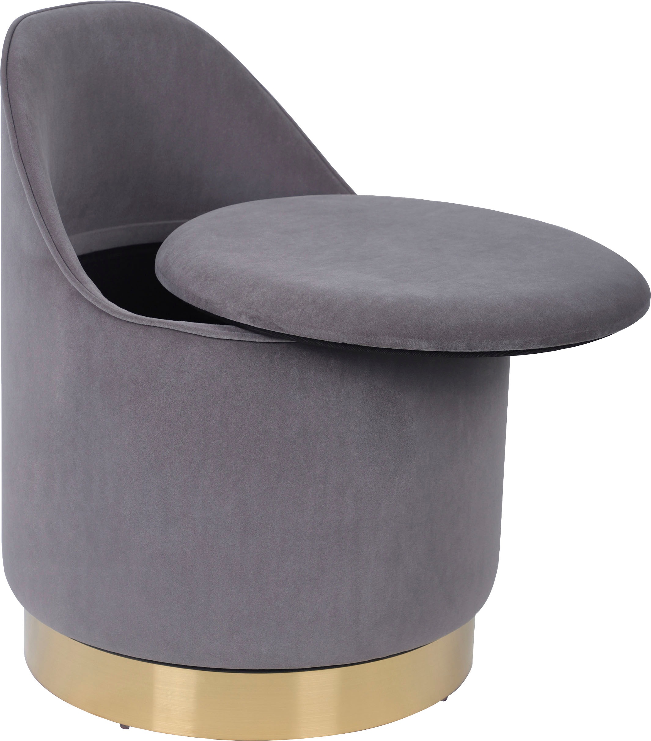 Kayoom Fauteuil »Drehhocker Viktor 125,Drehhocker in modernem Design,Stauraum im Innere« 1 cuis tlg. drehbarer Sockel, mit Stauraum, komfortable Rückenstütze