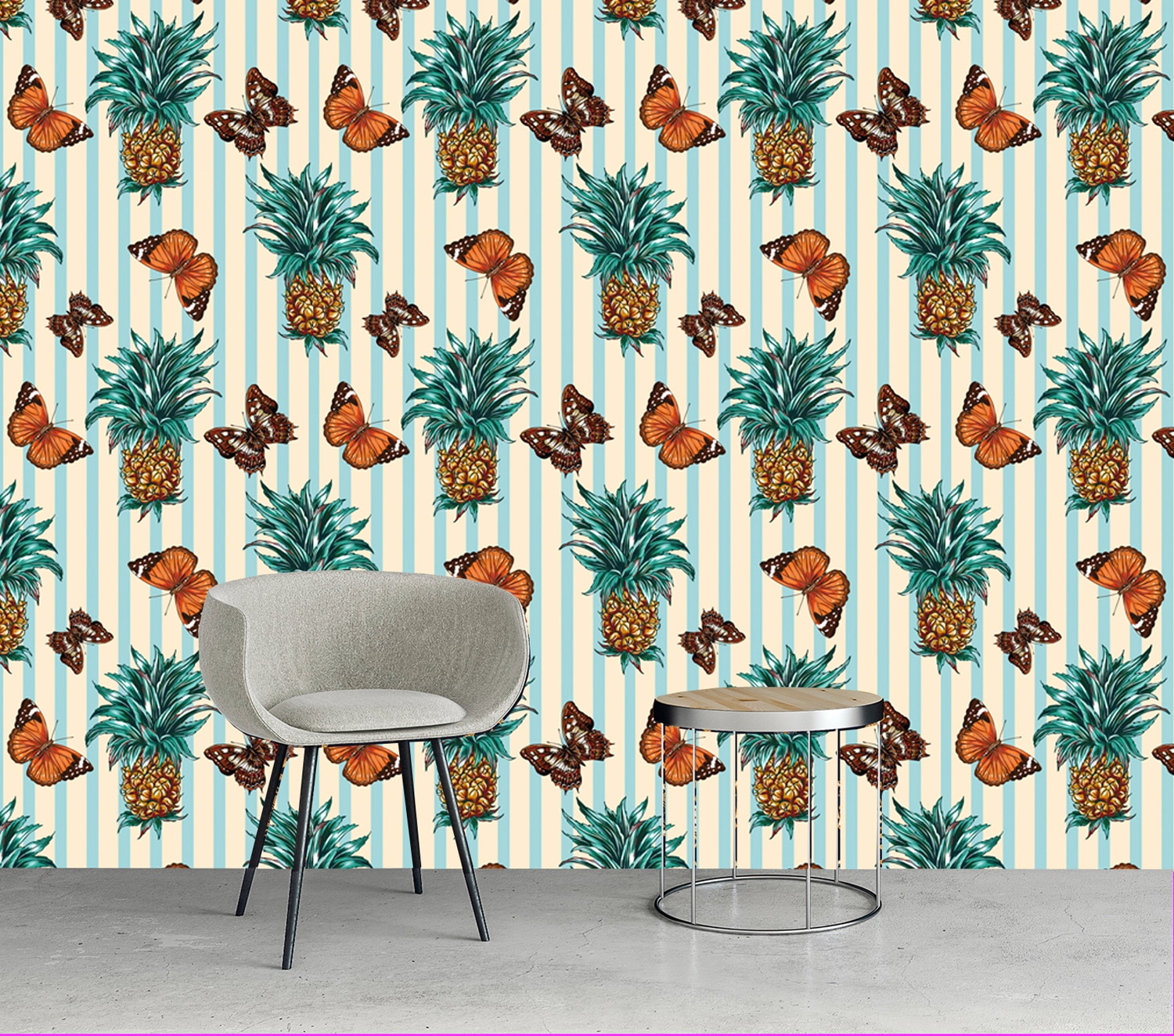 queence Papier peint vinyle »Aisha« Motif | floral | imprimé | tropical | à motifs 90x250cm, selbstklebend, kinderleichte Anbringung, , Sticker