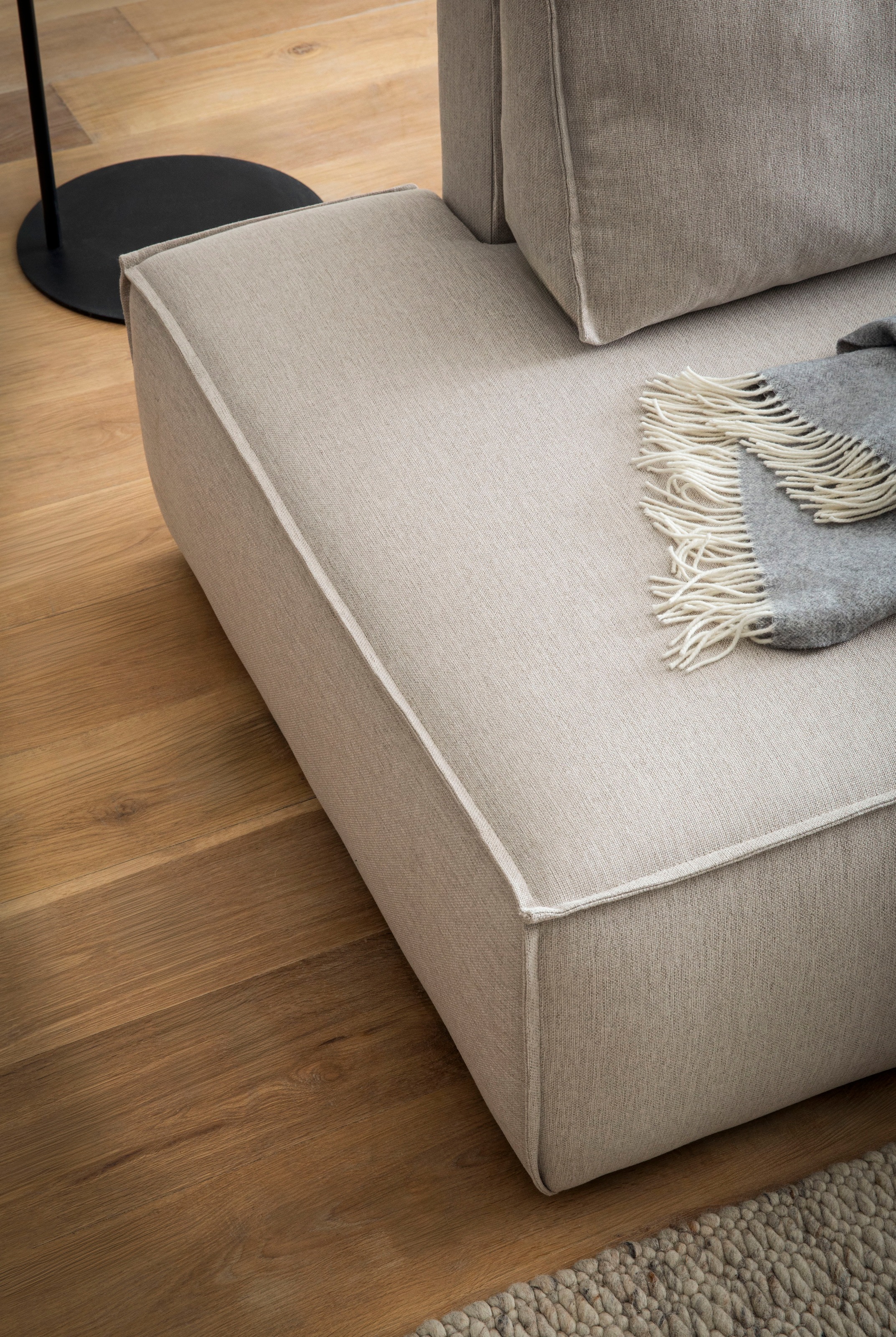 Home affaire Ecksofa »SHERWOOD,  Schlafsofa in L-Form offen (275cm), Cord, Leinenoptik« Schlaffunktion und Bettkasten, Kedernaht, hoher Sitz- & Liegekomfort,