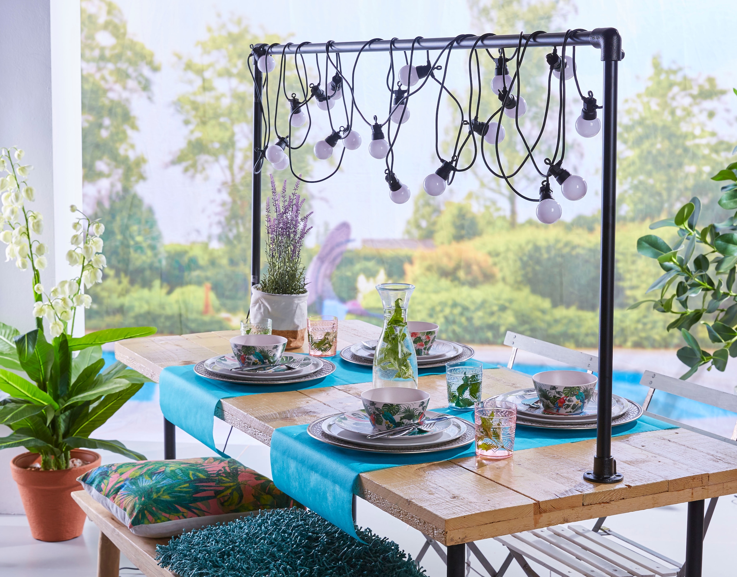 LUXFORM Lichterkette »24V-Lichterkette Honolulu - mit warmweissen LED« Überall aufhängbar, drinnen und draussen