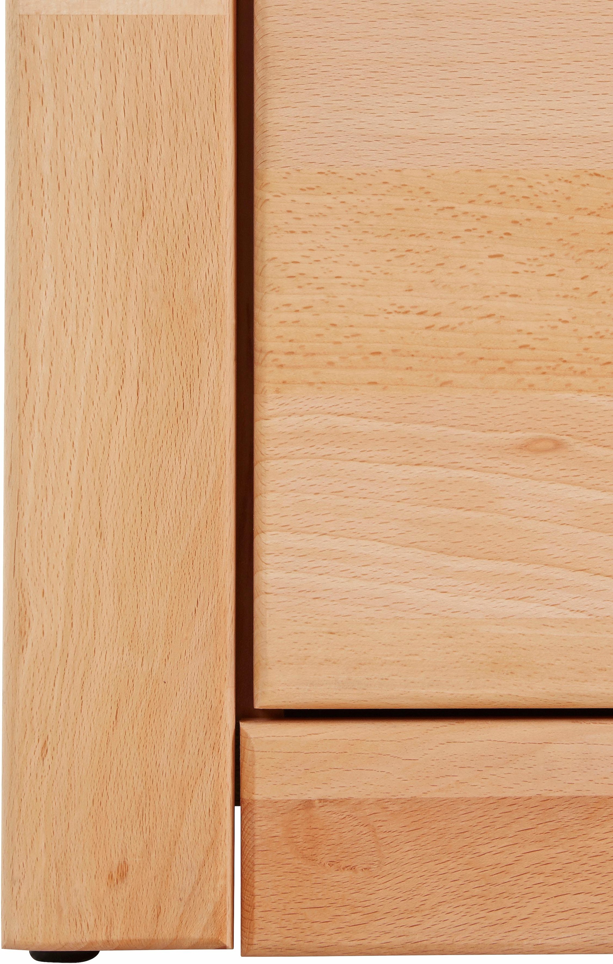 GOODproduct Lowboard »Ribe,140cm breit,38cm hoch mit 2 Klappen,Oberplatte aus Massivholz« Holz massiv, Holzwerkstoff, Metall Griffe,2 Klappen