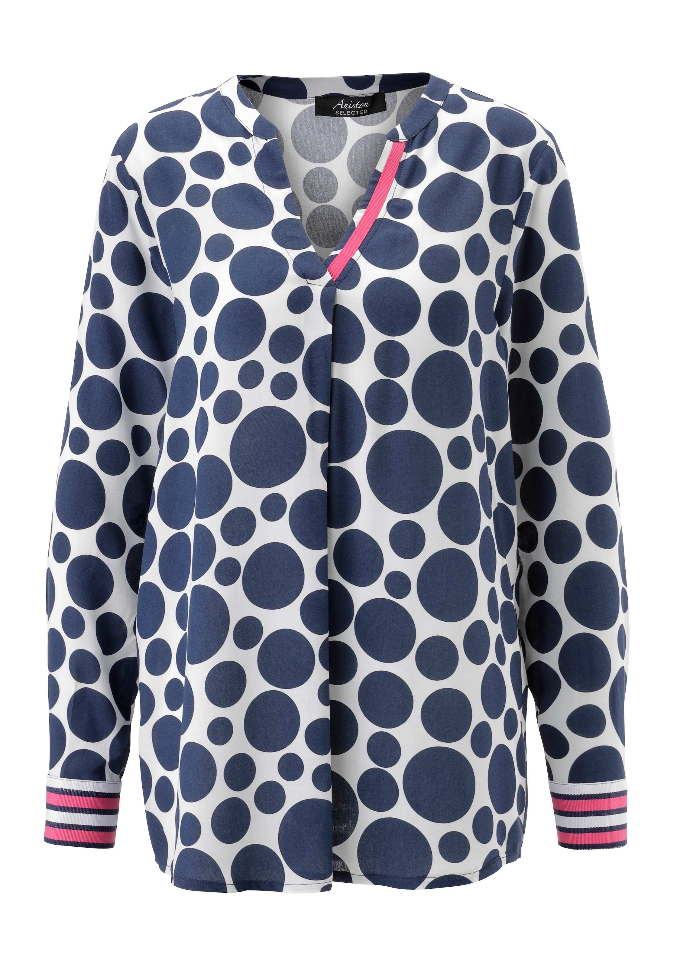 Aniston SELECTED Blouse à enfiler im raffinierten Tupfenverlauf - NEUE KOLLEKTION