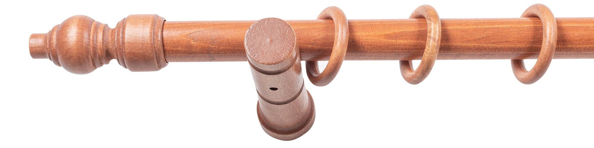 SN DECO GROUP Gardinenstange »Filigrano« 1 läufig-läufig Fixmass 28 mm, Holz, verschiedene Längen und Farben, Komplettset