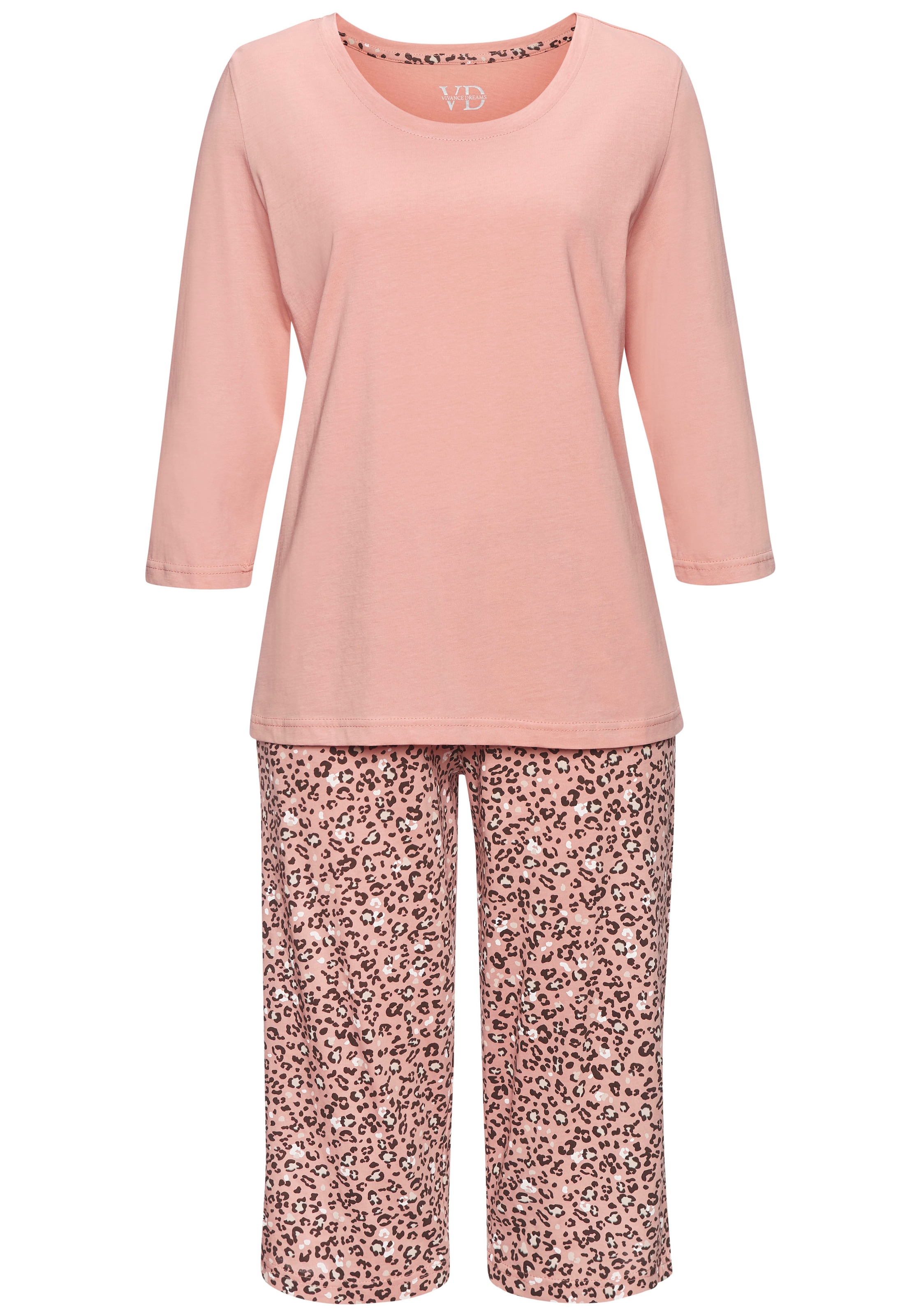 Vivance Dreams Pyjama capri 2-teilig, 2 pièces mit schönem Animalprint