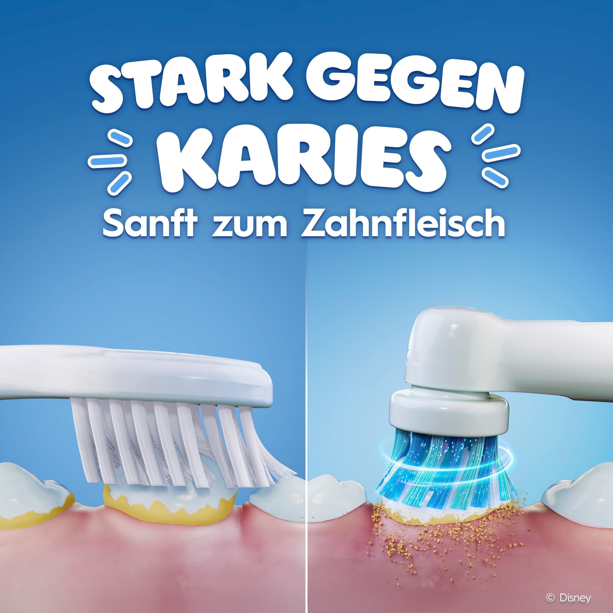 Oral-B Brosse à dents électrique »Pro Kids Frozen« 1 cuis Aufsteckbürsten für Kinder ab 3 Jahren