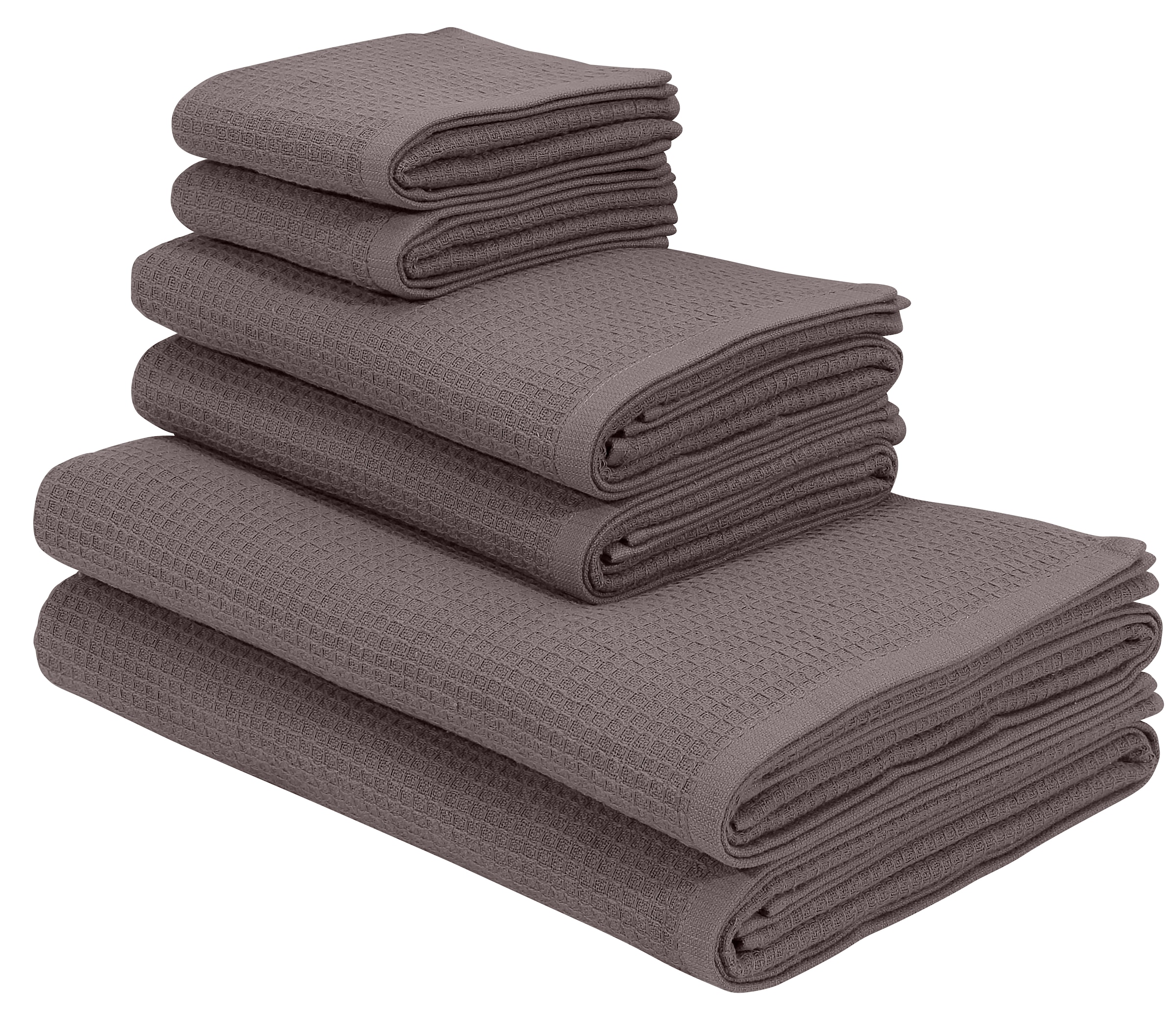KangaROOS Handtuch Set »Cassidy, Handtuch in Premium Qualität, 500 gr/m², Waffeloptik« Duschtücher, Handtücher, Gästetücher, 100% Baumwolle, 5 Jahre Garantie
