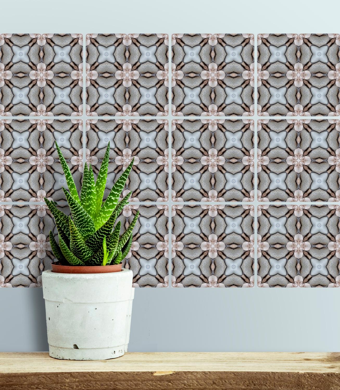 queence Autocollants pour carrelage »Mosaik Muster« Stickerfliesen, selbstklebend, Sticker, 12er Set