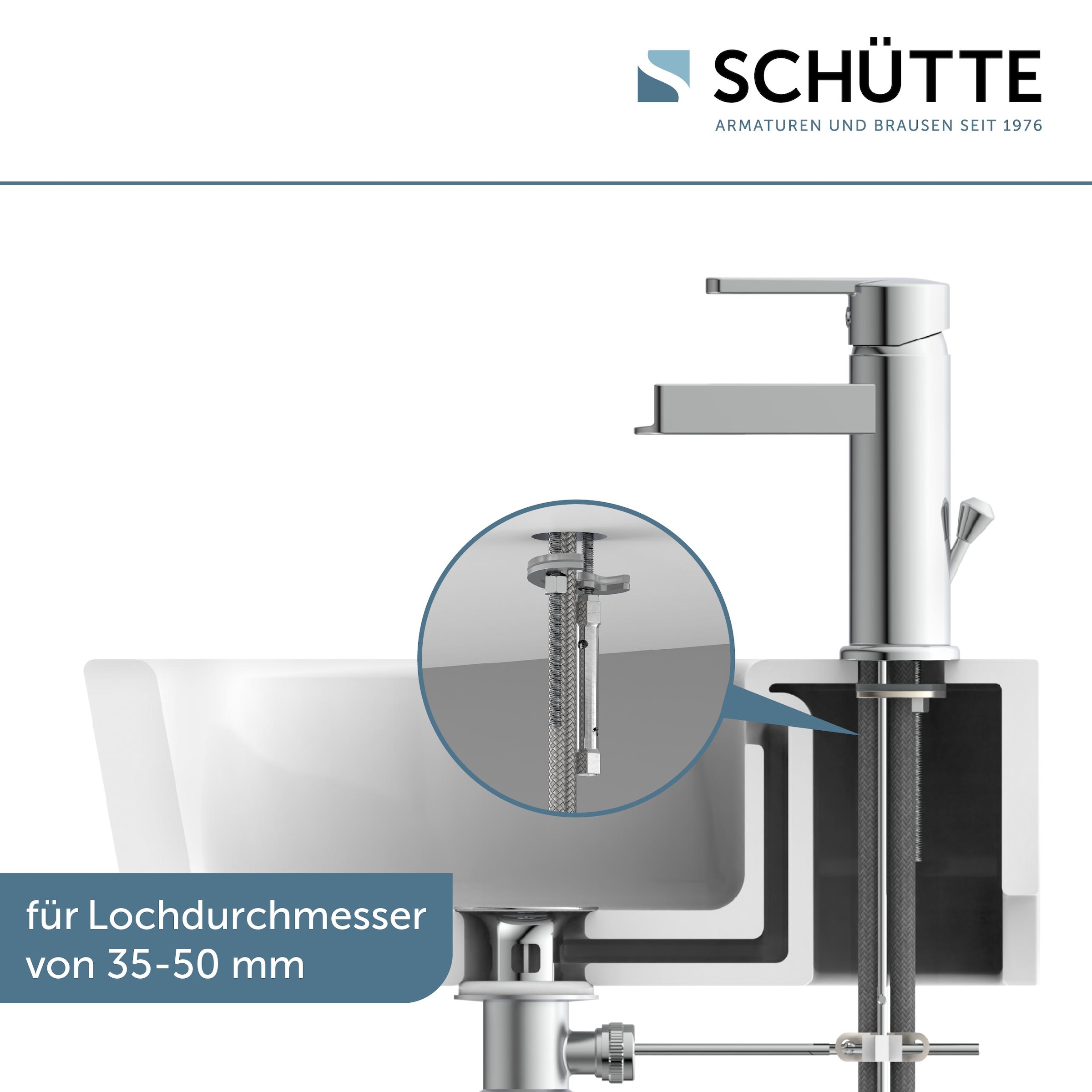 Schütte Waschtischarmatur »Niagara« mit Zugstange, Wasserhahn mit Wasserfall, Mischbatterie Waschbecken