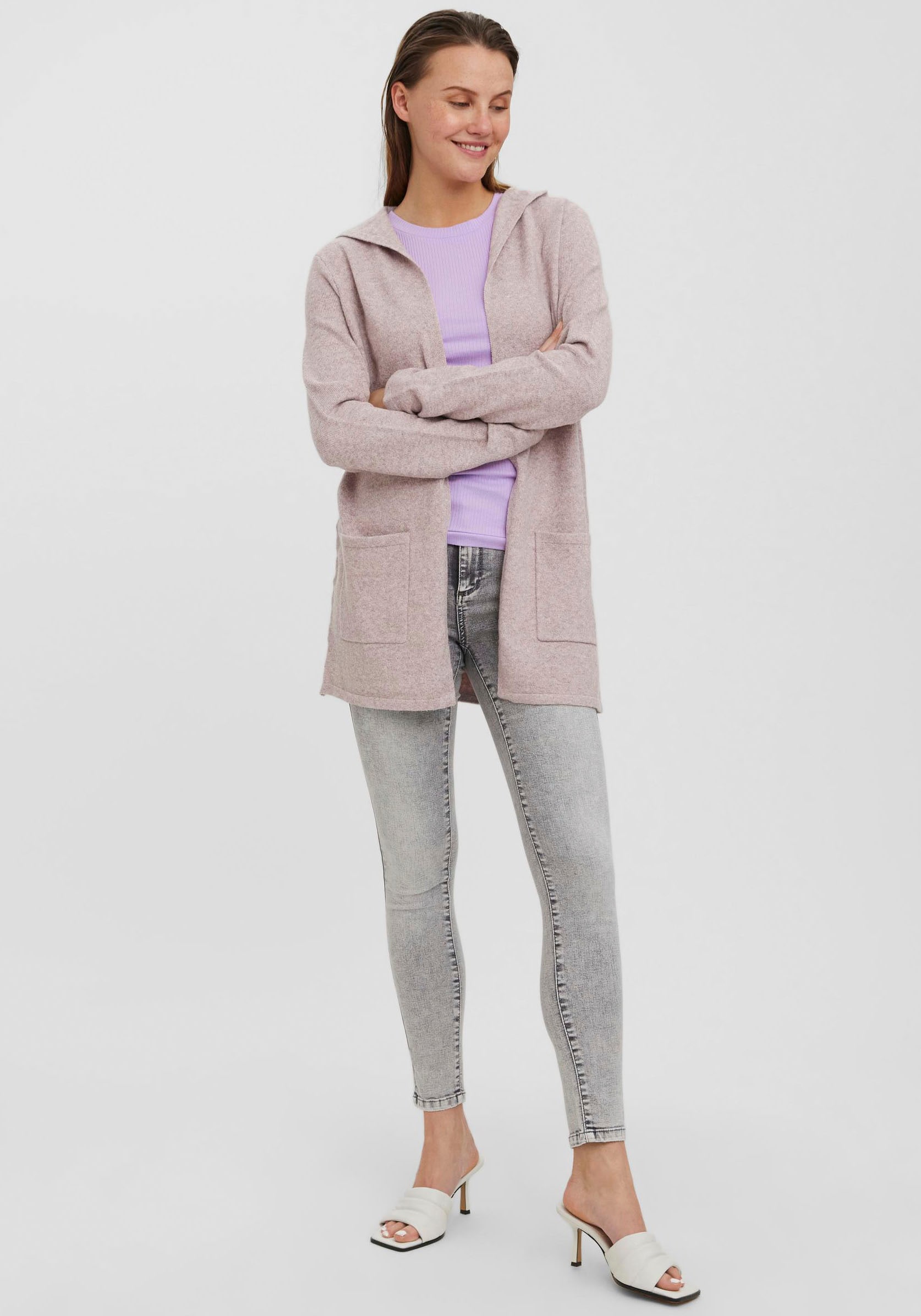 Vero Moda Veste en tricot »VMDOFFY LS OPEN HOOD CARDIGAN GA NOOS«