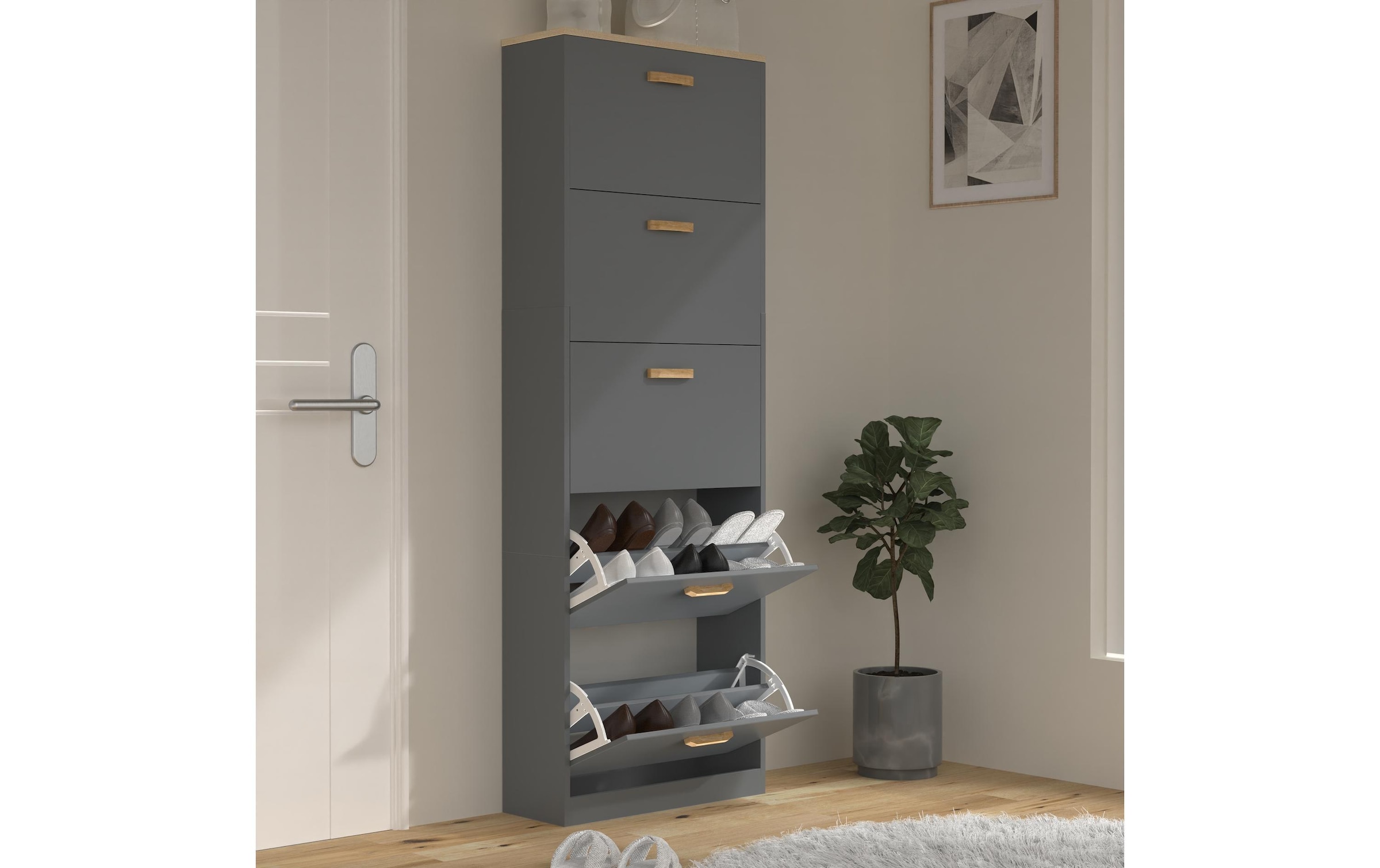 VCM Armoire à chaussures »Halom XL 59 x 170 cm«
