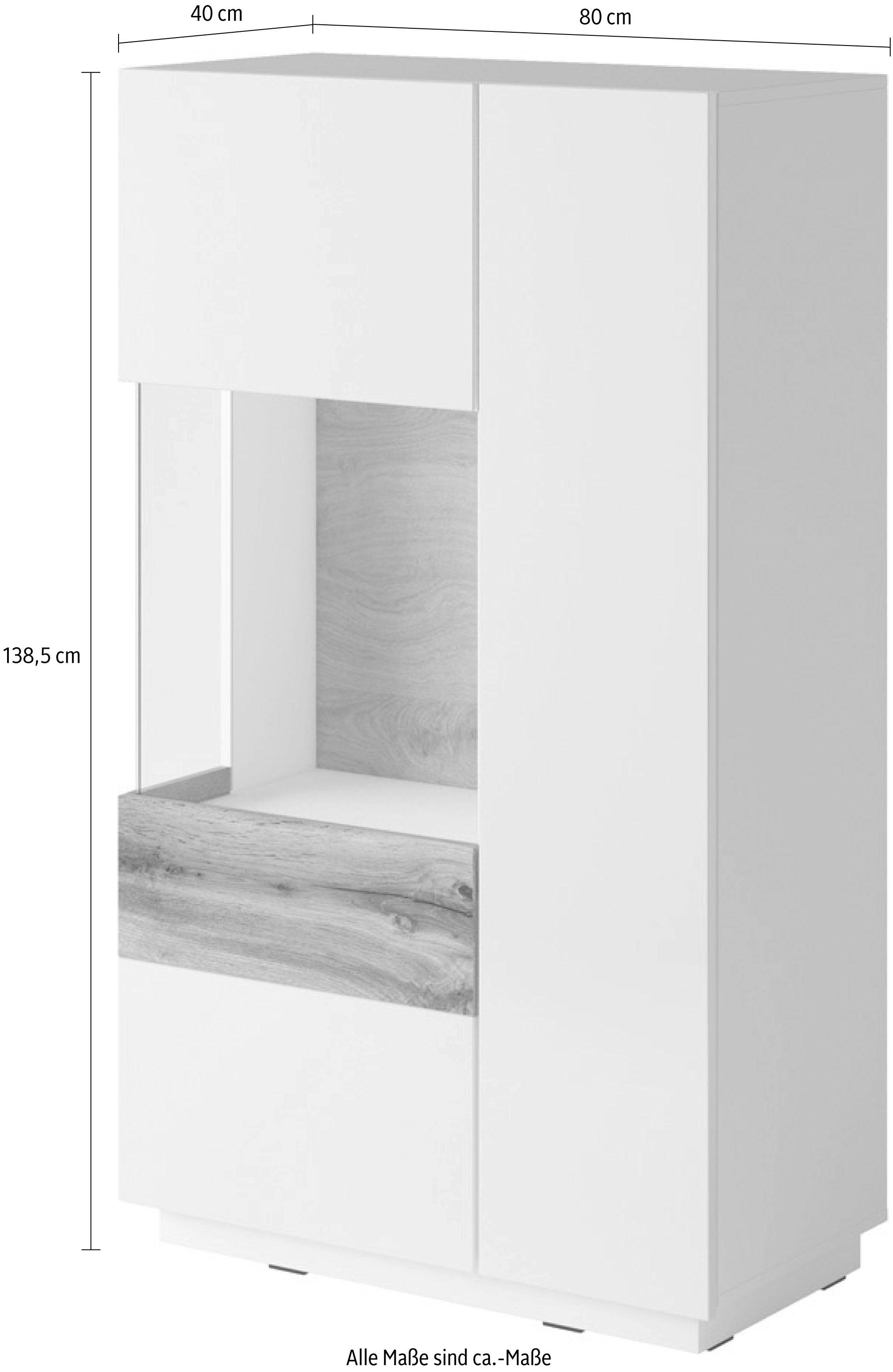 GOODproduct Vitrine »SILKE« Höhe 138,5 cm