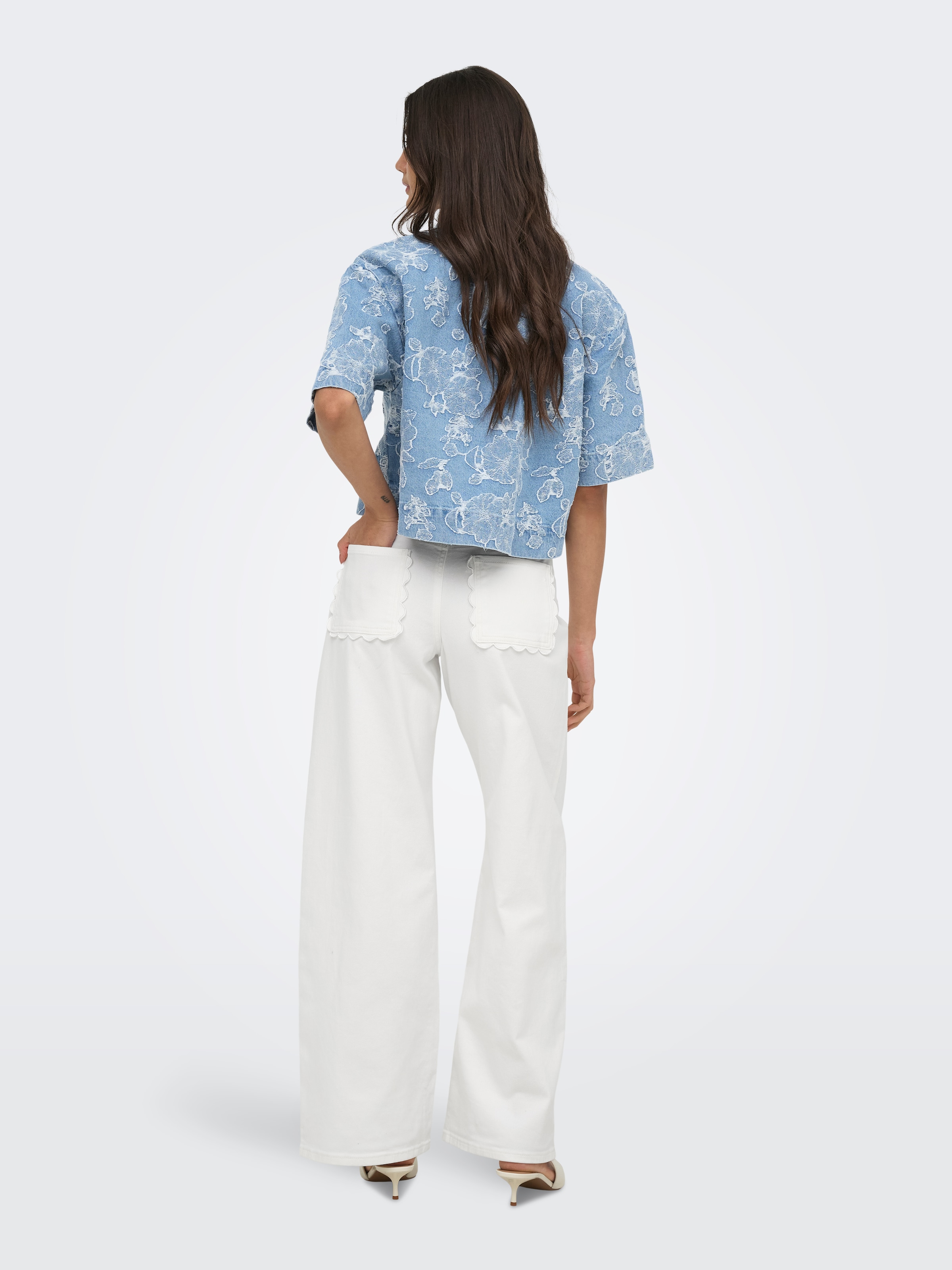 ONLY Bootcut-Jeans »ONLMADISON-SILLE HW WIDE POCKET PANT PNT« Baumwollmischung, bootcut fit