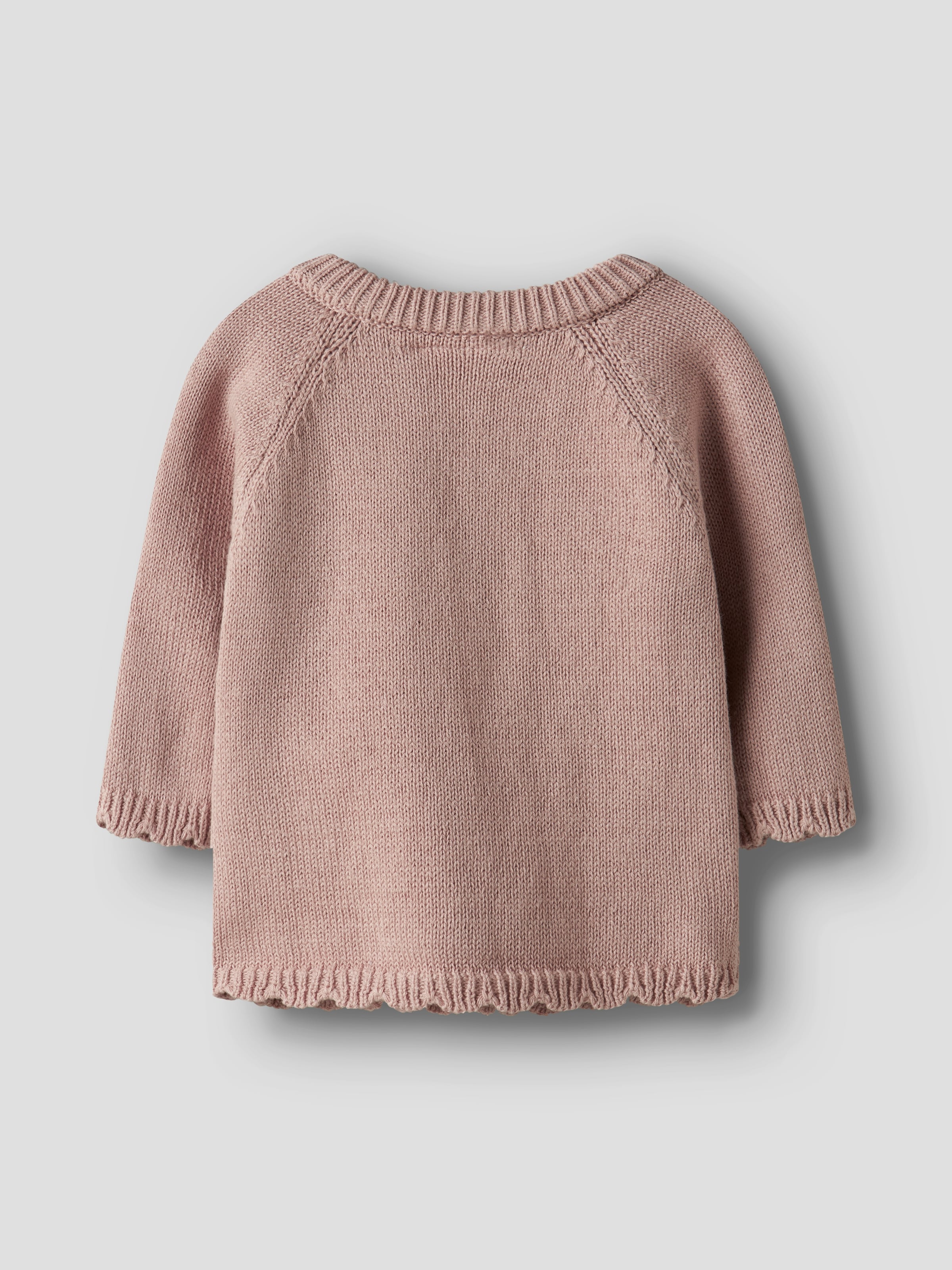 Lil' Atelier Veste en tricot »NBFLAGUNA LS WRAP KNIT LIL NOOS« mit Lochstrickmuster, weiche Baumwolle