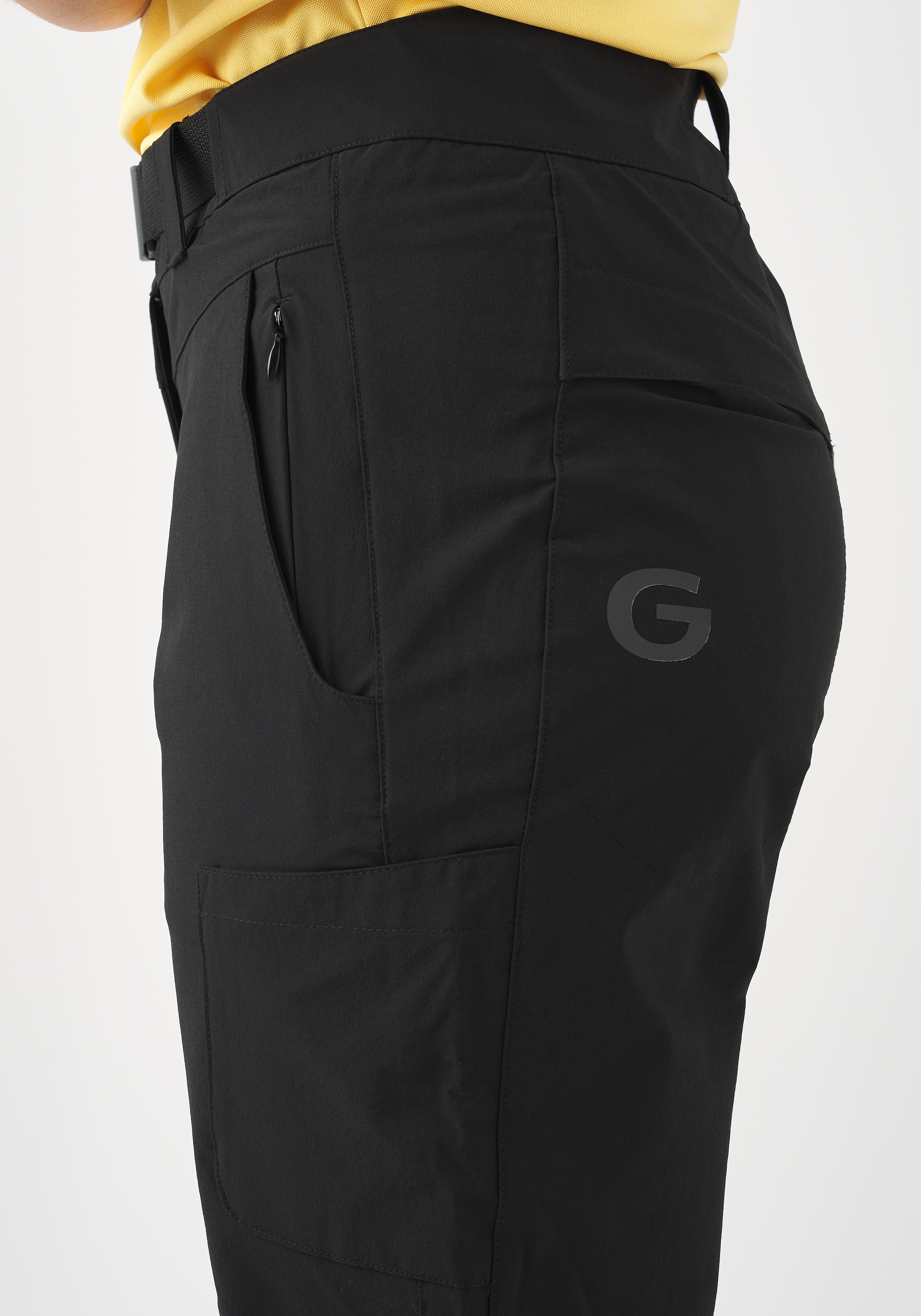 Gonso Pantalon de vélo »Ruth 3/4«  Damen 3/4 Radhose, Innenhose mit Sitzpolster, Bund inkl. Gürtel