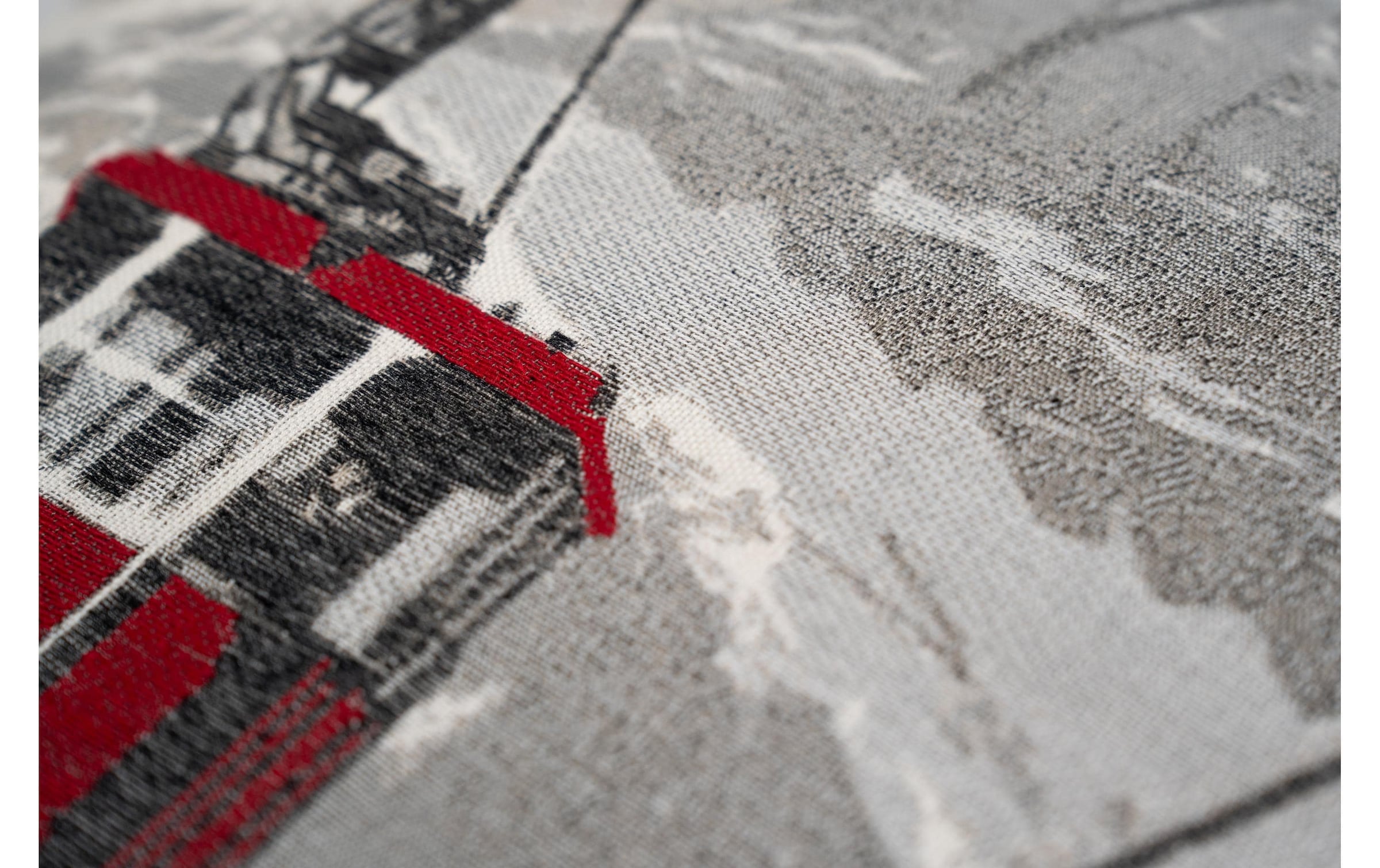 Casa Leon Housse de coussin »Kissen Seilbahn 45 x 45 cm, Beige/Rot«