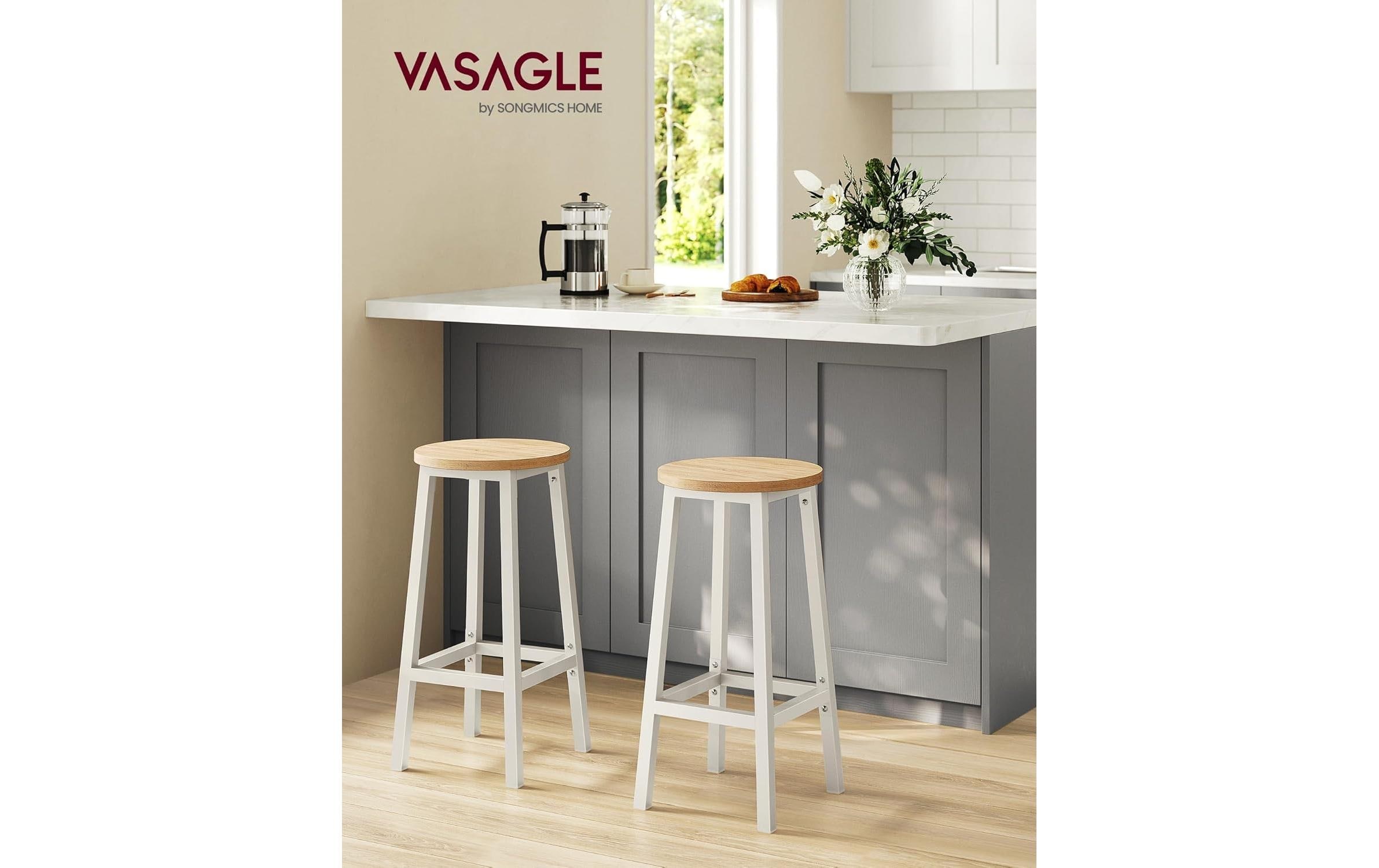VASAGLE Tabouret de bar »32 x 65 cm, 2er Set«