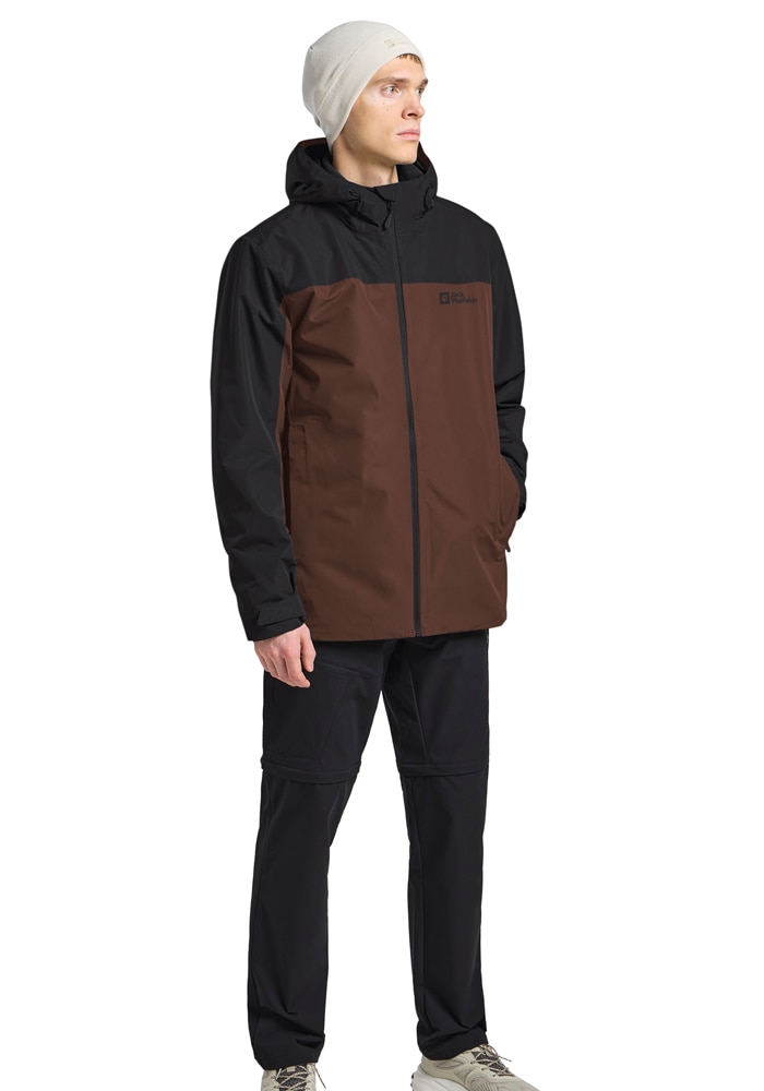 Jack Wolfskin 3-in-1-Funktionsjacke »TAUBENBERG 3IN1 JKT M« mitKapuze 3in1, wasserdicht, winddicht, Übergangsjacke