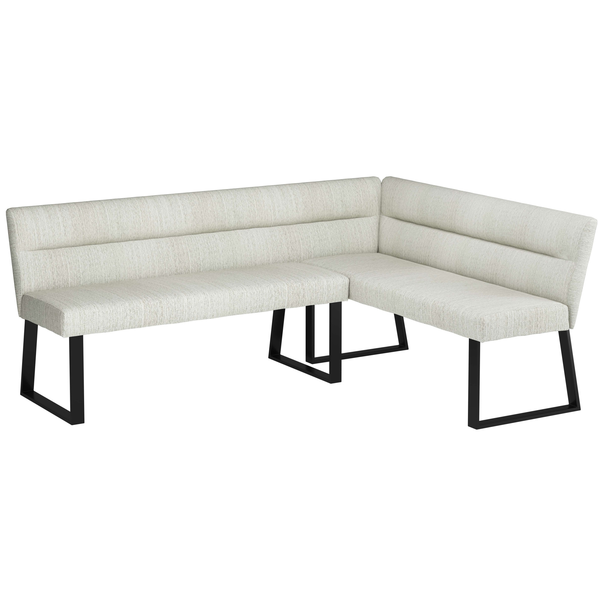 GOODproduct Ensemble de bancs d'angle »Barcell/Ivanna/Calgoty« Ensemble, Eckbankgruppe mit Tisch, Eckbank, Stühle, 4 tlg. Sitzgruppe, Eckbank und Stühle bequem gepolstert, Tisch 120x80 cm