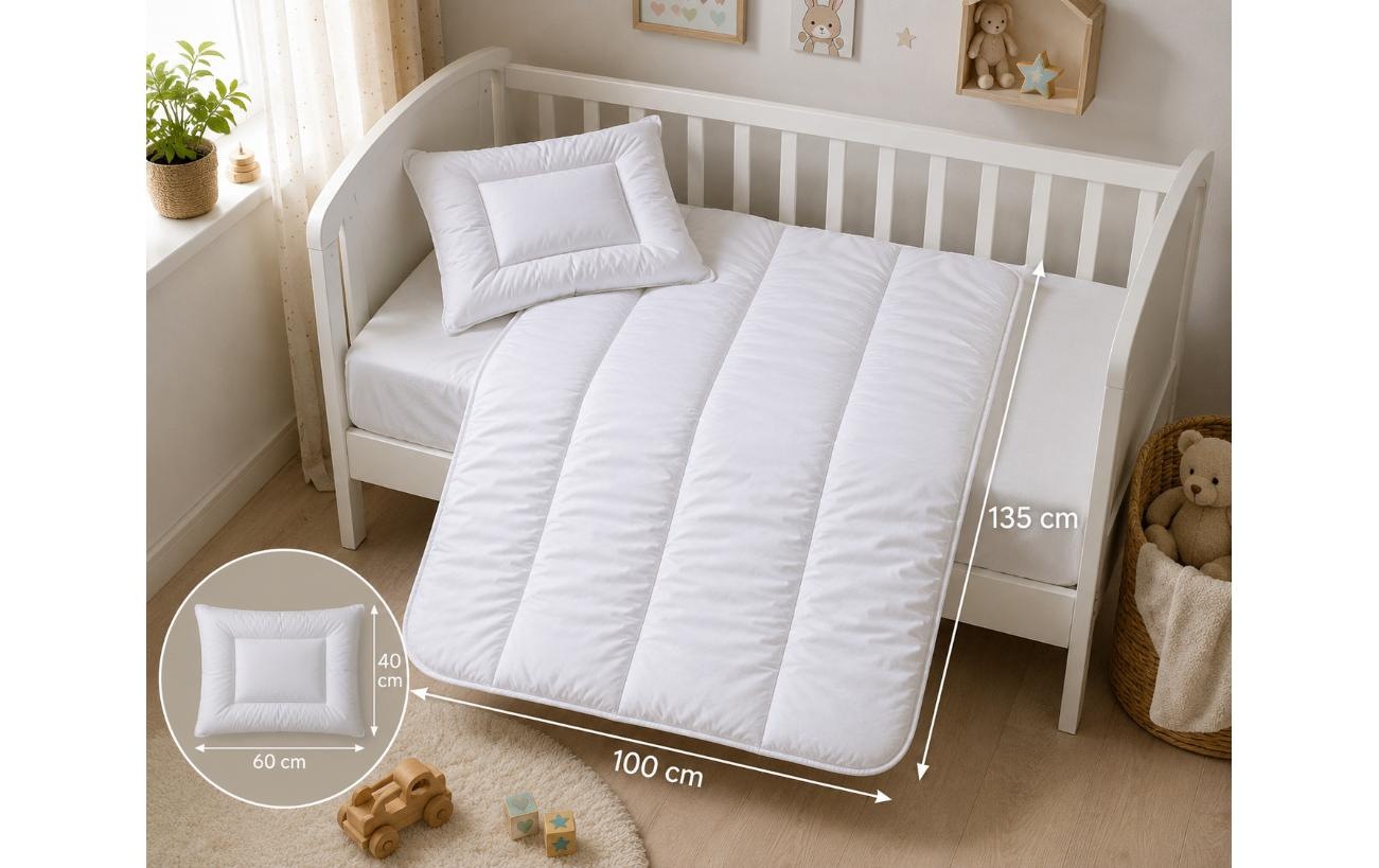   Kinderbettdecke + Kopfkissen »Steppbett 135 x 100 cm / 40 x 60 cm Uni«