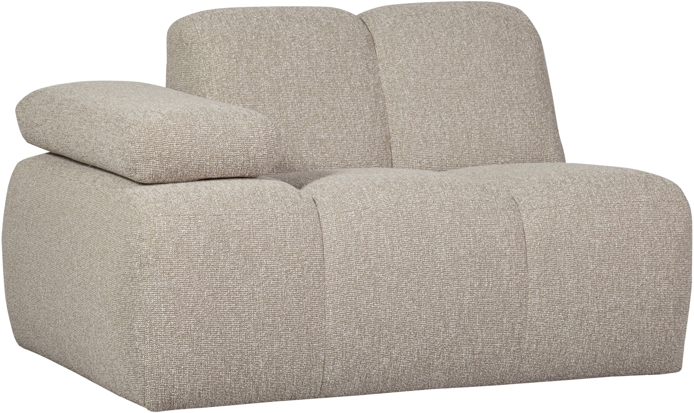 WOOOD Élément de canapé »Mojo Bouclé-Bezug mit verstellbarer Armlehne B 124 x D 97 x H 74 cm« Résistance maximale à l'usure, capacité de charge 120 kg, livré monté