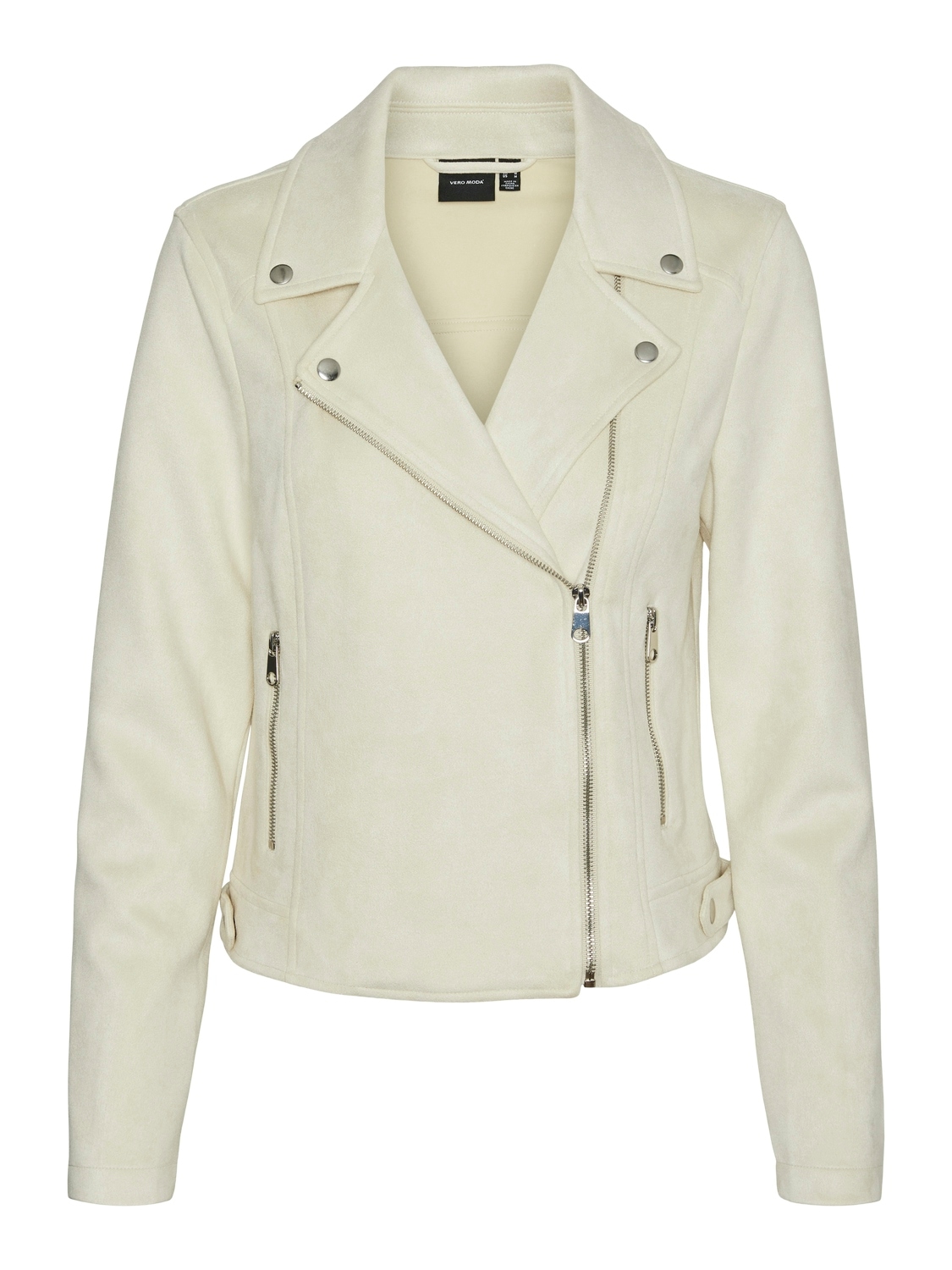 Vero Moda Veste de motard »VMJOSE SHORT FAUX SUEDE JACKET GA NOOS« mit asymetrischem Reissverschluss