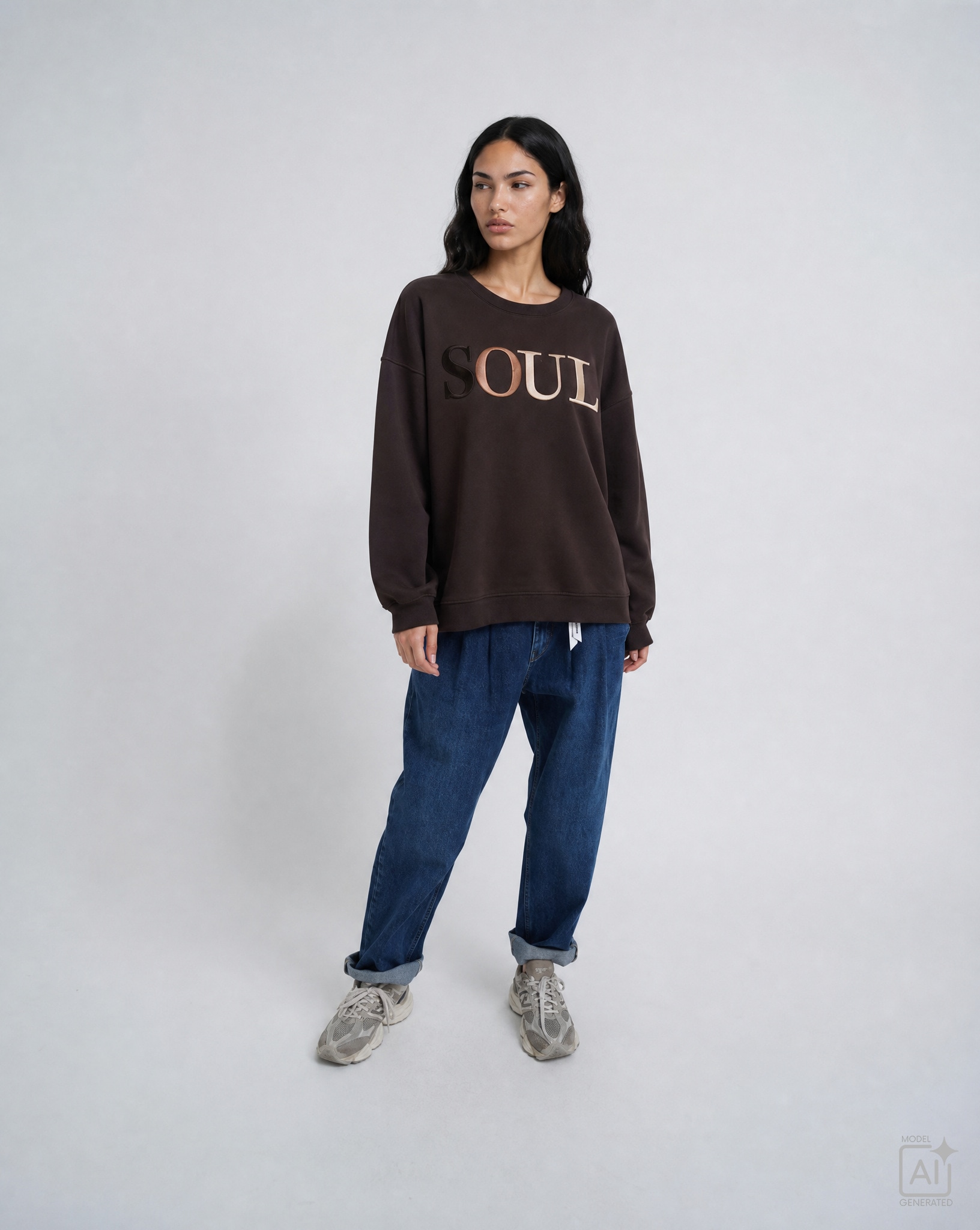 Smith & Soul Sweatshirt , mit 3D-Logoschriftzug, oversize
