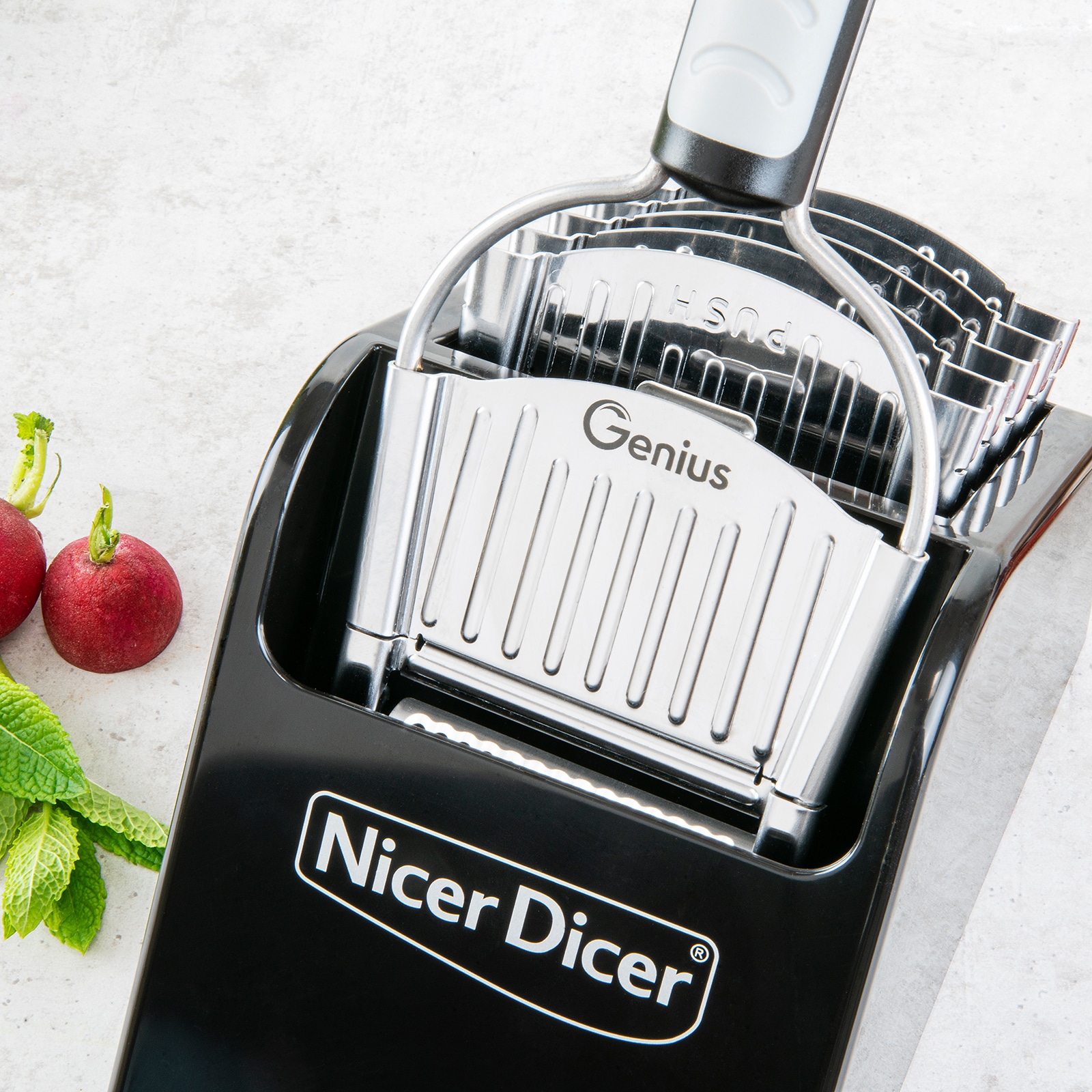 Genius Zubehöraufbewahrungsständer »Nicer Dicer Speed« zum platzsparenden Verstauen des Nicer Dicer Speed inkl. Zubehör