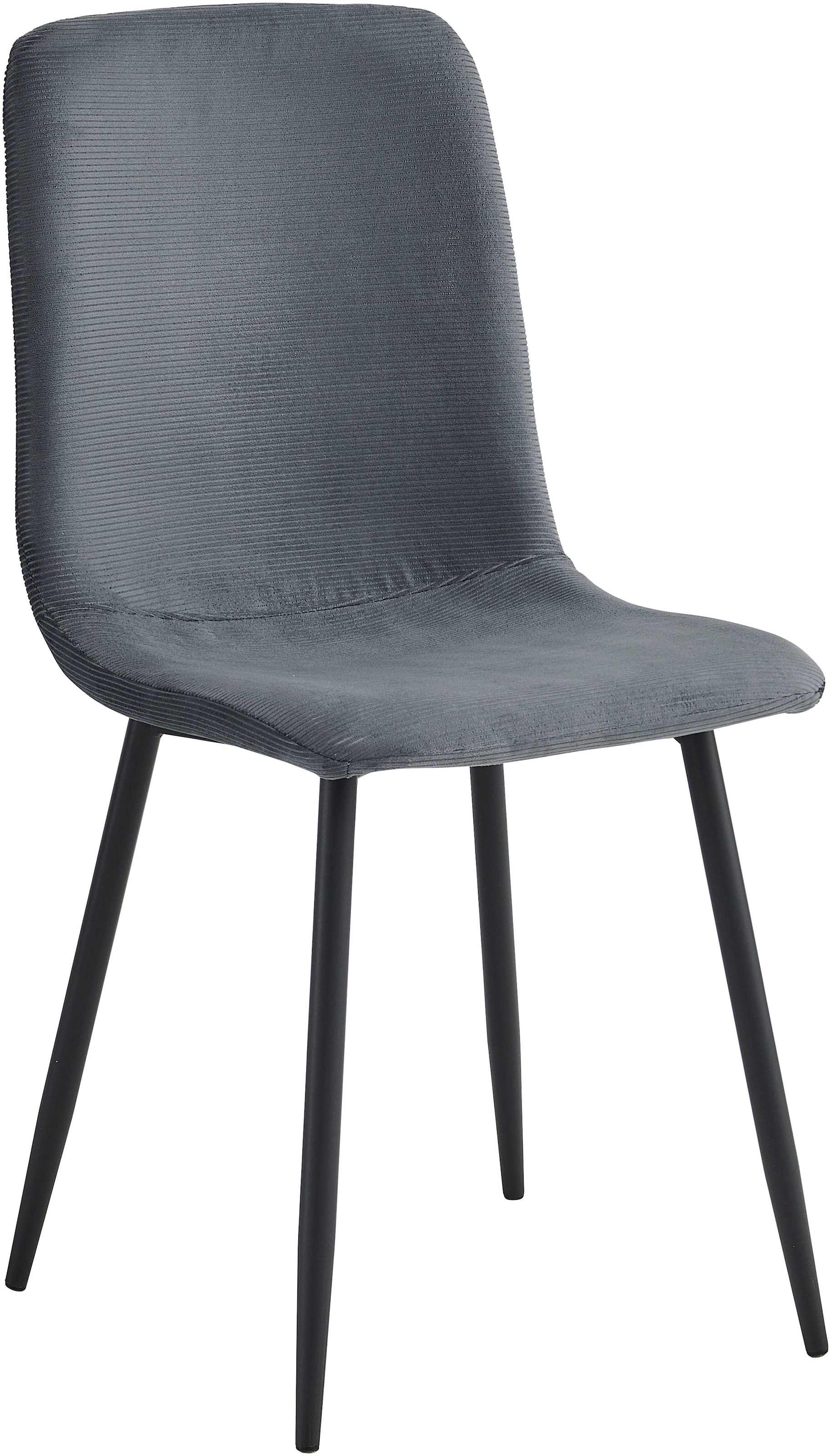 HELA Chaise à 4 pieds »LEIPZIG« (Set) 2 cuis4-Fuss,Rundrohrgestell konisch,Cordoptik,Sitzschale gespolstert