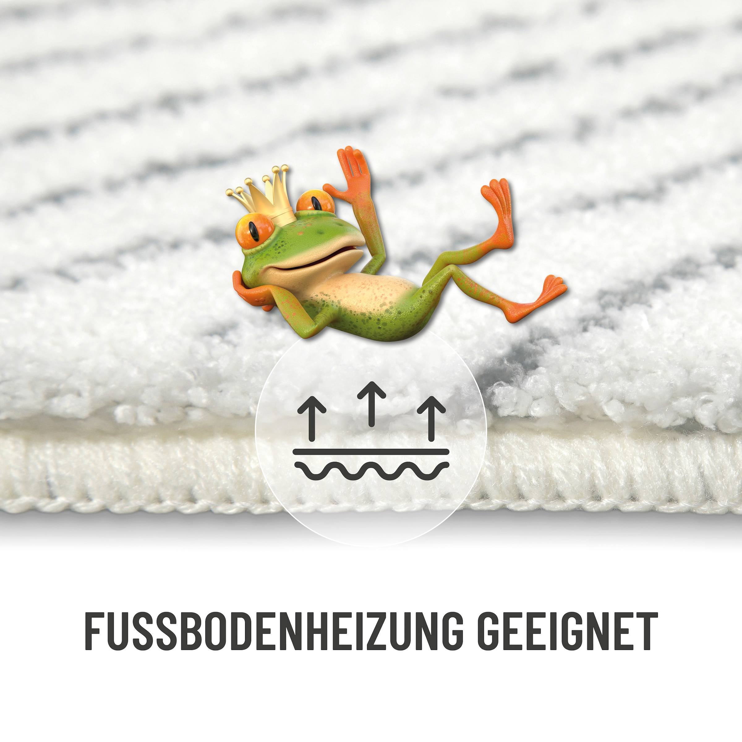 Wecon home Basics Tapis de bain »Jasbeer« Höhe 15 mm waschbar, rutschfest, strapazierfähig, pflegeleicht mit Linien Design