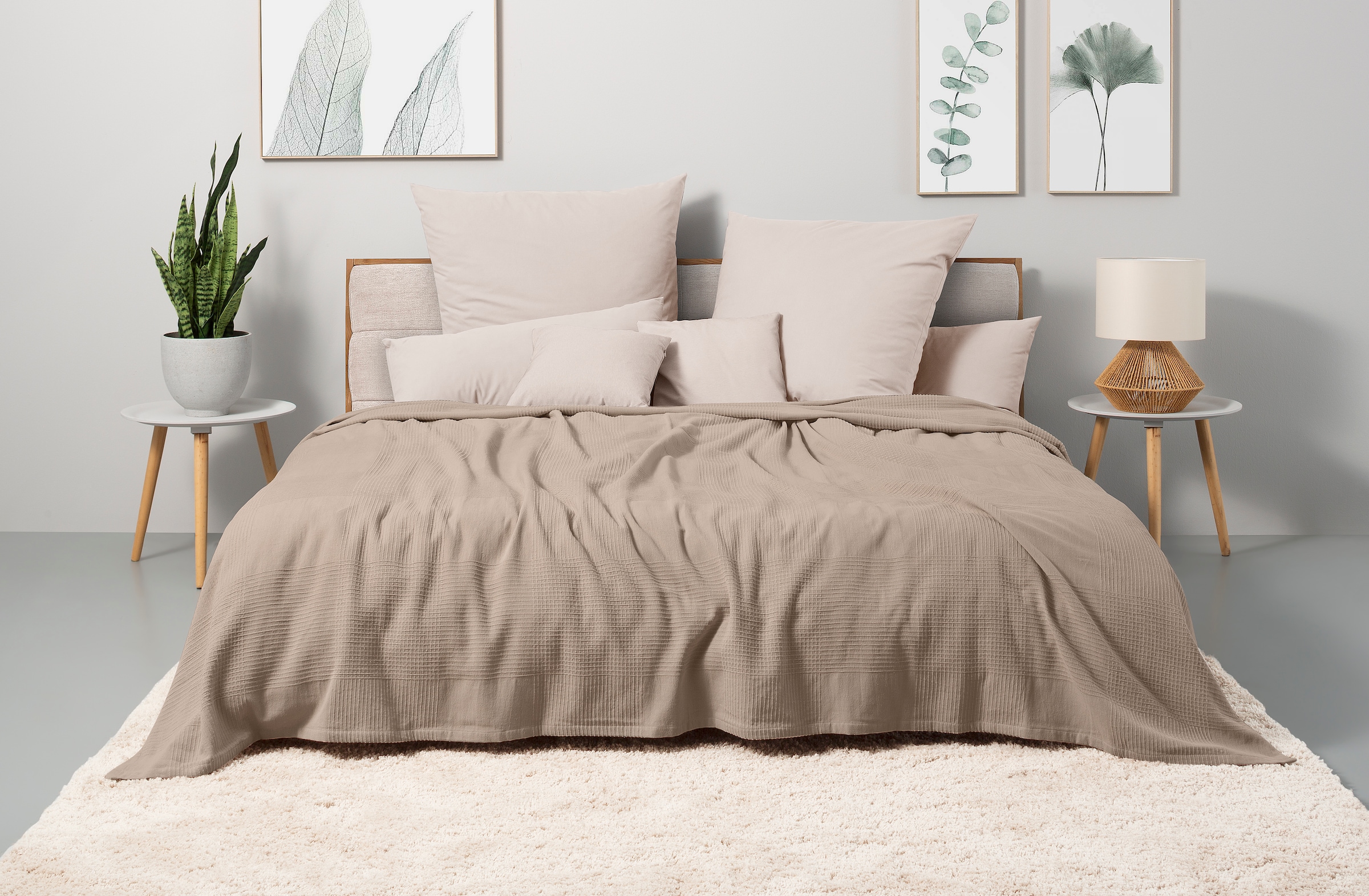 GOODproduct Tagesdecke »Mira« leichte Tagesdecke aus 100% Baumwolle, uni Überwurf, ohne Füllung