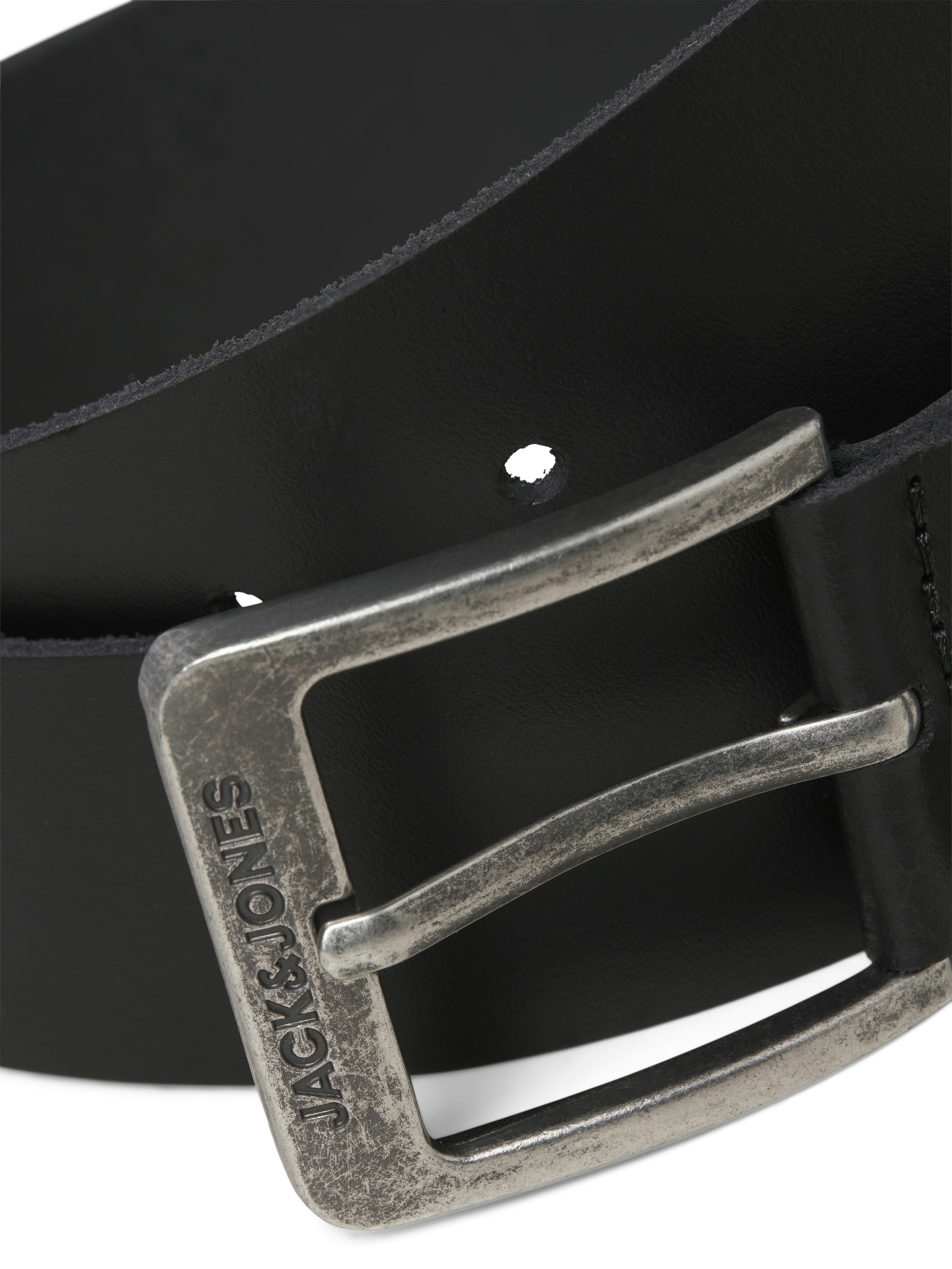 Jack & Jones Ceinture en cuir »JACBRAGA LEATHER BELT SN« mit silberner Schliesse