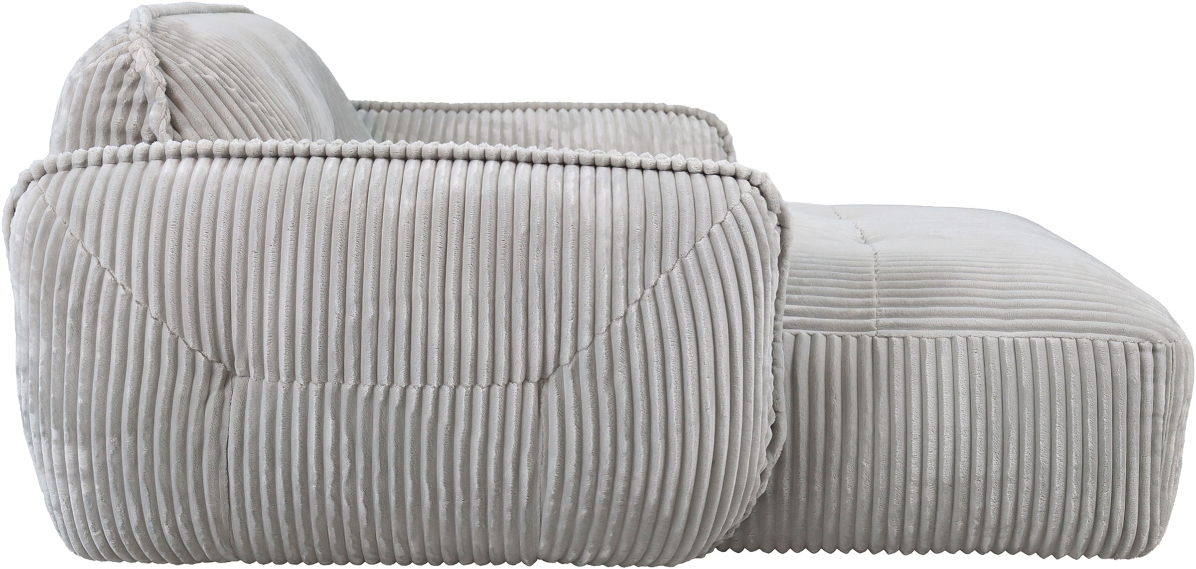 TRENDMANUFAKTUR Chaise longue »Be Fluffy, mit Rundumbezug, Loveseat mit moderner breiter Kedernaht« avec confort d'assise doux, en velours côtelé large de haute qualité au toucher doux