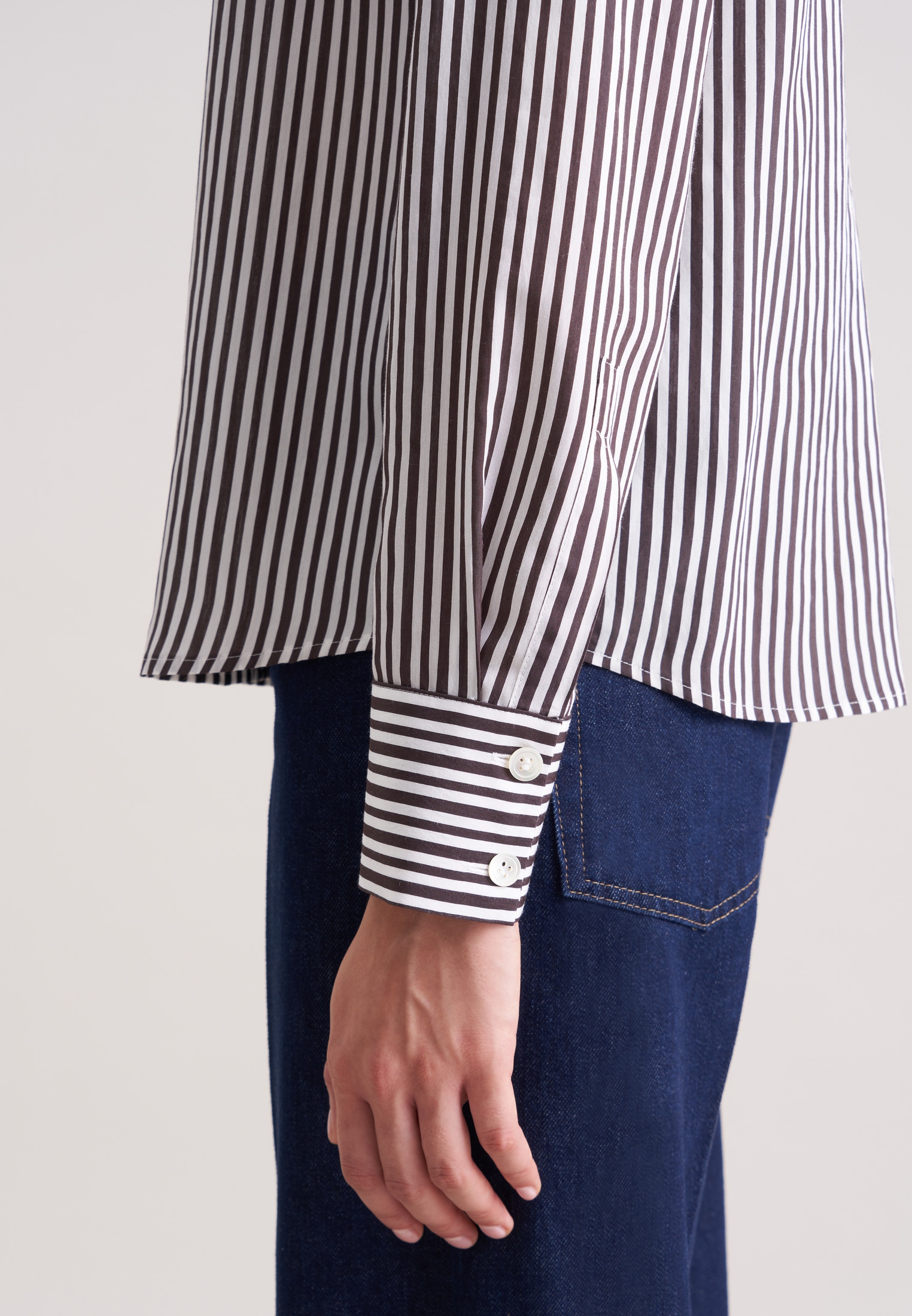 seidensticker Blouse classique 1/1 Kragen Gestreift