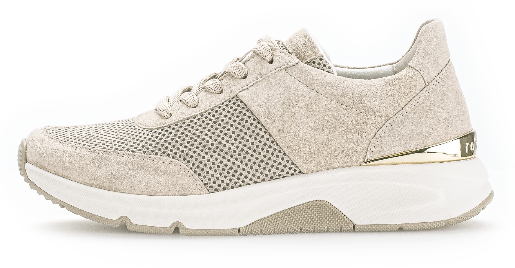 rollingsoft Baskets compensées  chaussure de loisirs, chaussure basse, chaussure à lacets, logo au talon
