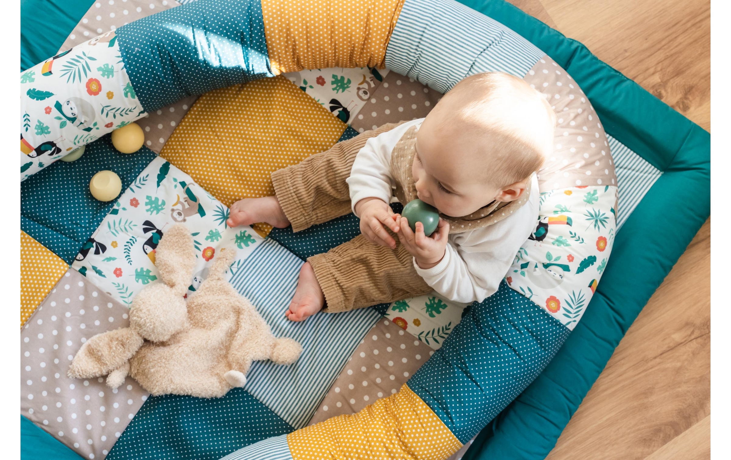 ULLENBOOM ® Bettnestchen »Baby Bettschlange Dschungel 300 cm«