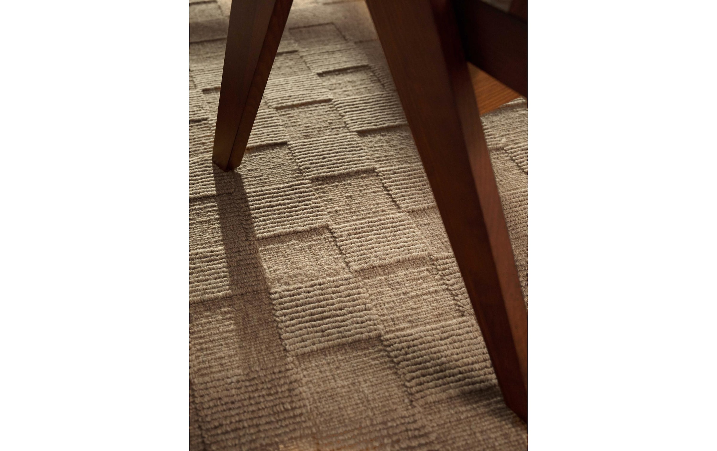 Villeroy & Boch Wollteppich »Scala« rechteckig 10 mm Höhe Handgewebt, Wolle, Kariert, Natur, 3D-Struktur, Karo, Wohnzimmer