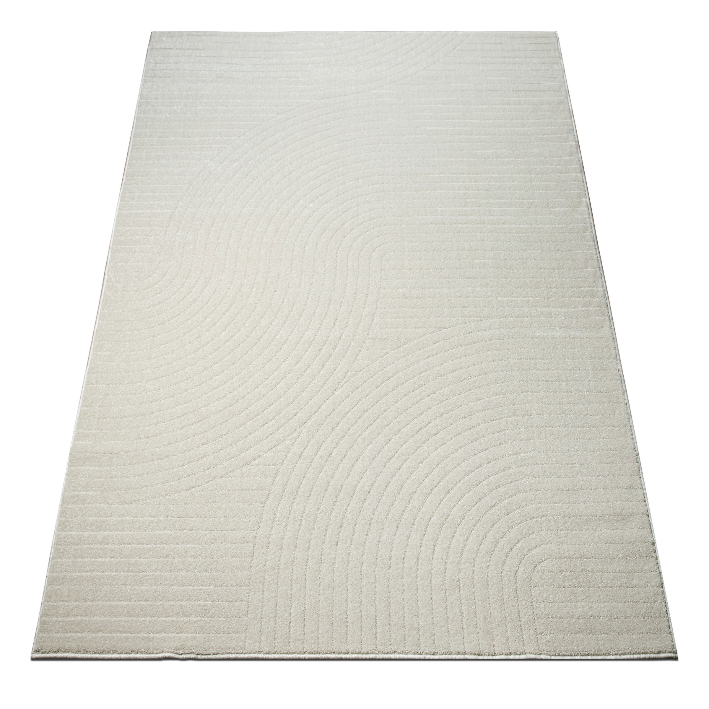 my home Tapis »Revea, Zen Garden-Design in Hoch-Tief-Struktur,« Rectangulaire 9 mm Höhe 3D-Effekt, softer Kurzflor, pflegeleicht, Scandi-Look