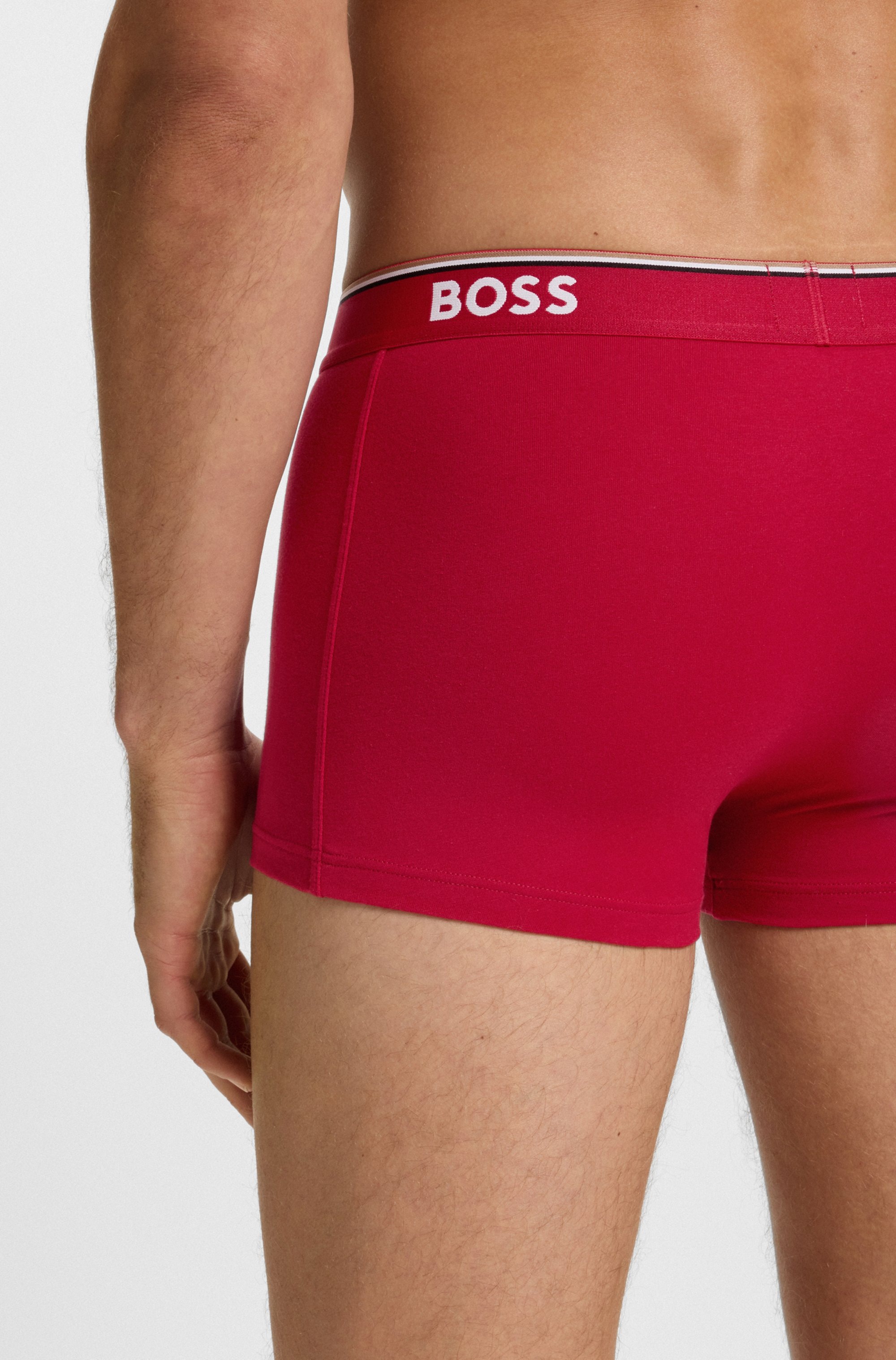 BOSS Boxer »TRUNK 3 PACK« 3 Stk. tlg., BOSS Schriftzug auf dem Bund