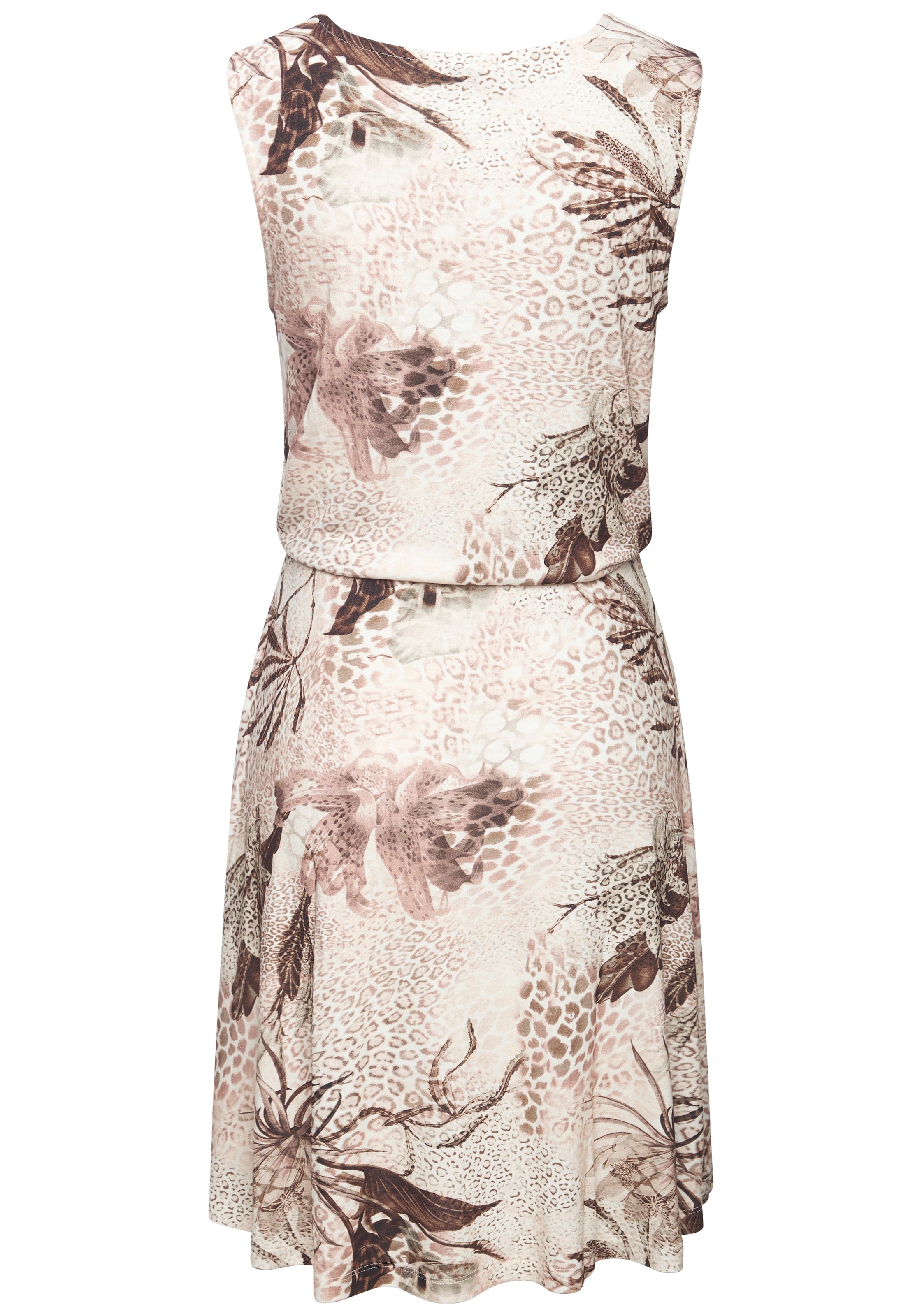 LASCANA Robe en jersey Sans poches mit Alloverdruck