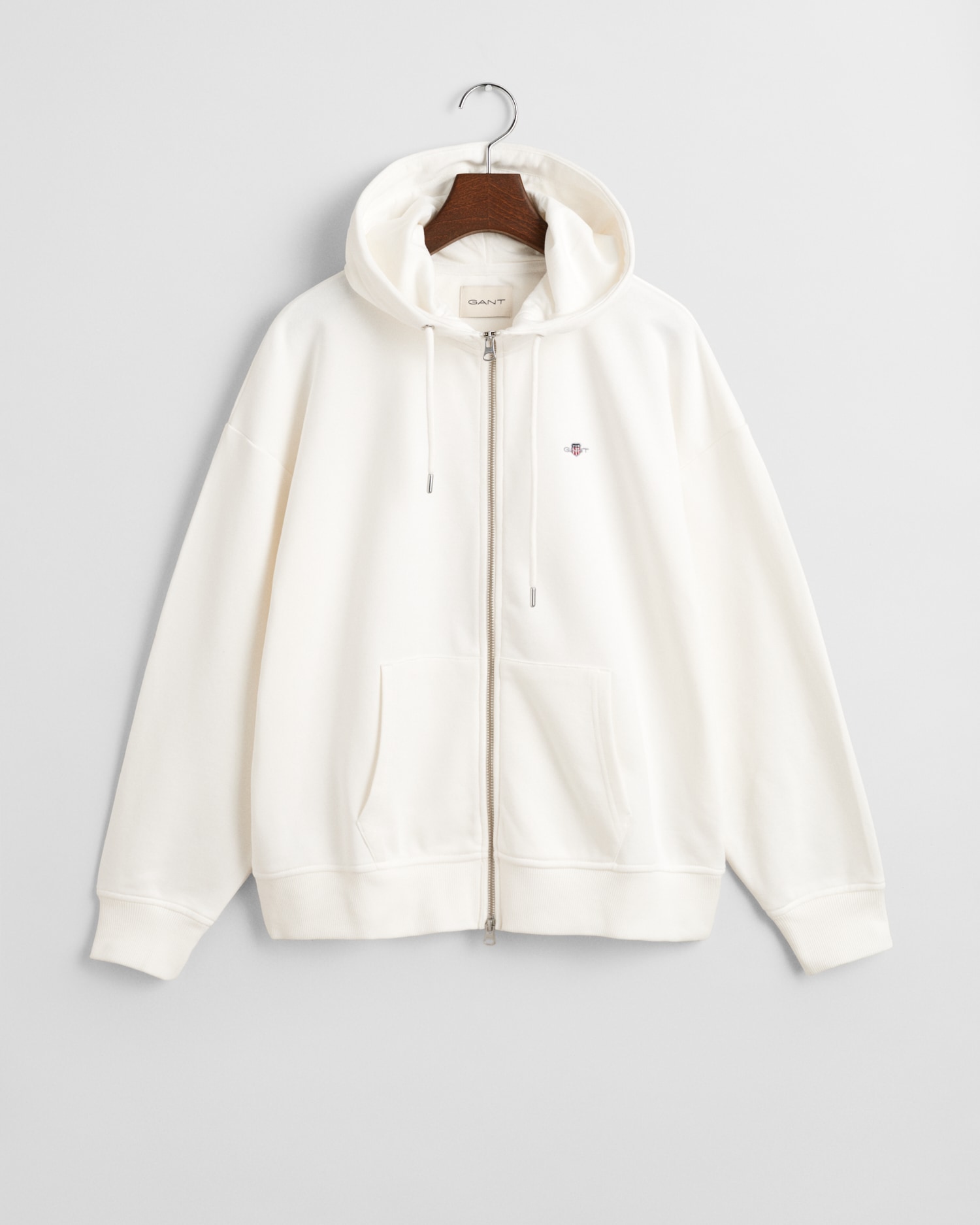 Gant Kapuzensweatjacke »SHIELD ZIP HOODIE« Grafische GANT-Stickerei auf der Brust